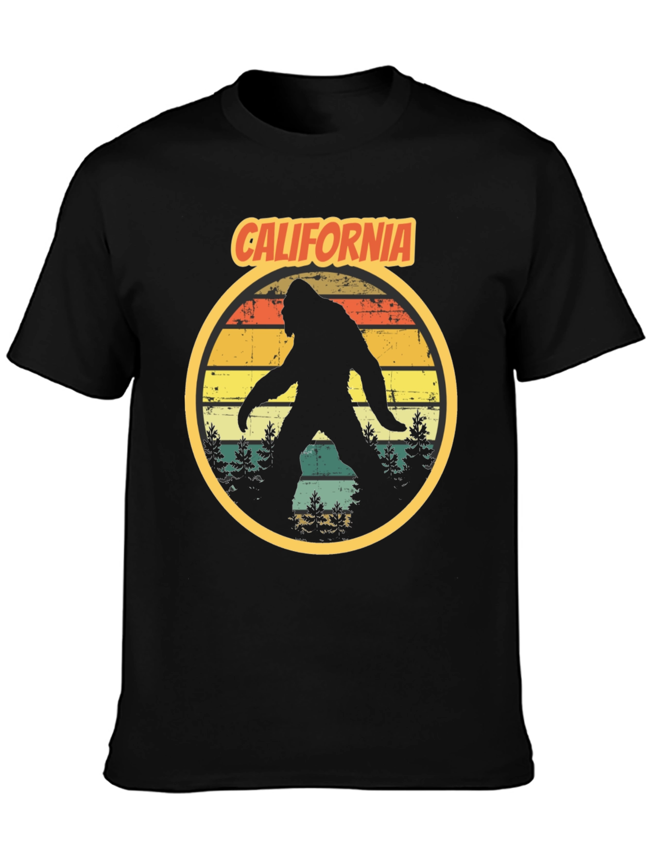 California Bigfoot T-Shirt Retro Sasquatch Tee