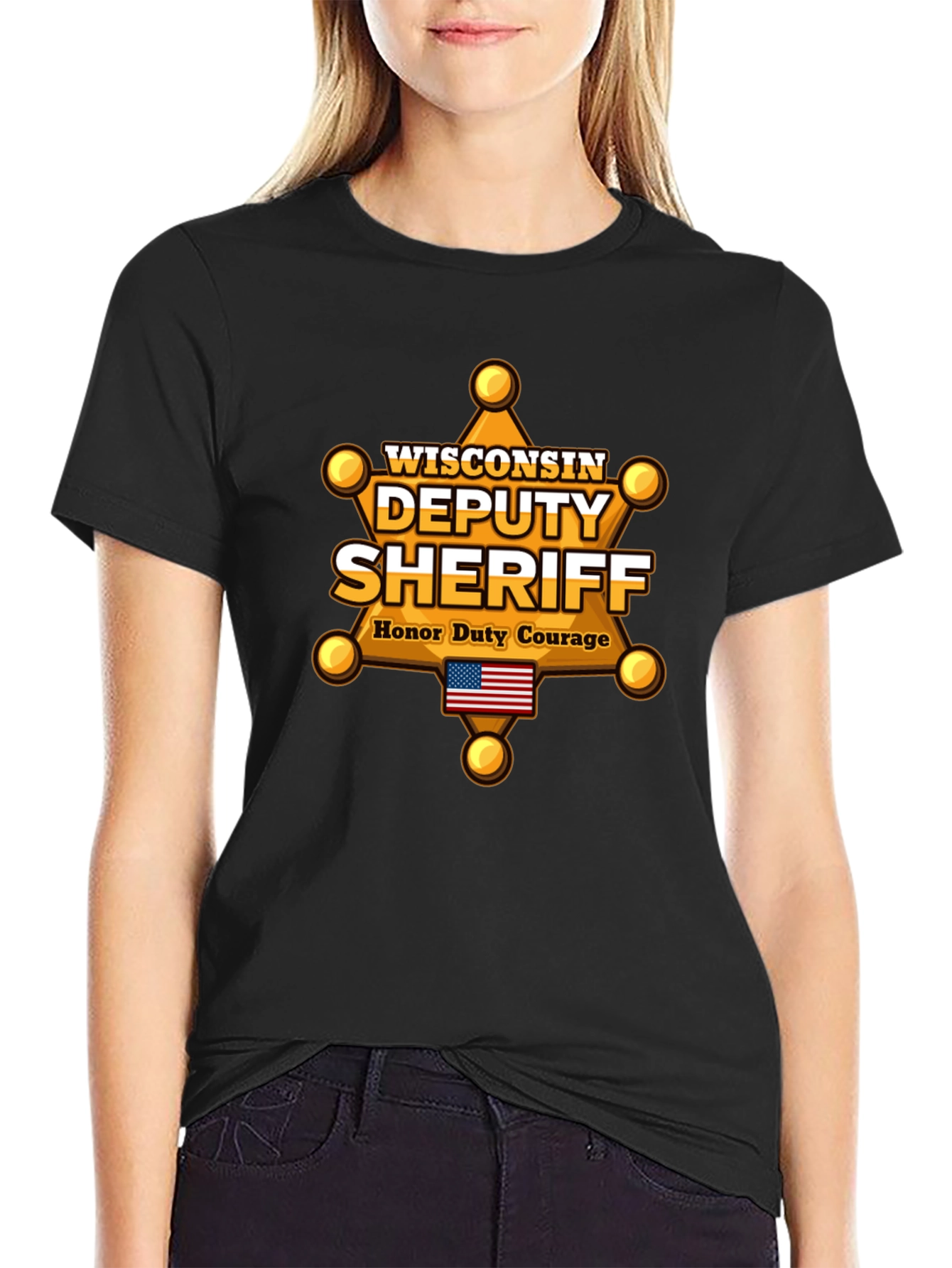 Wisconsin Deputy Sheriff T-Shirt - Honor Duty Courage
