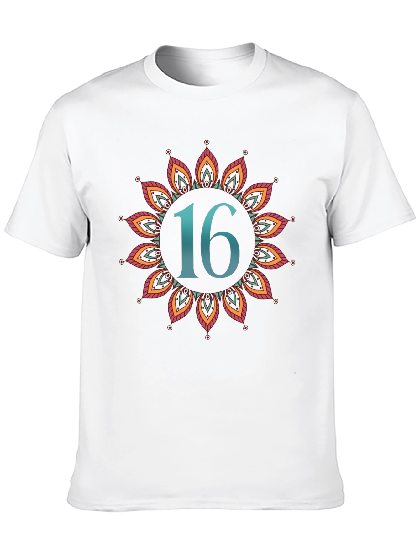 Sweet Sixteen Mandala Black T-Shirt