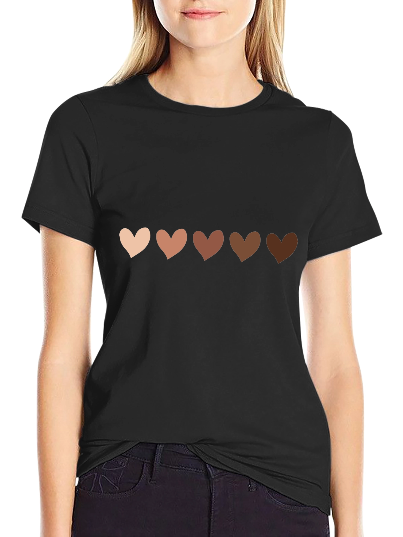 Diversity Hearts Black T-Shirt