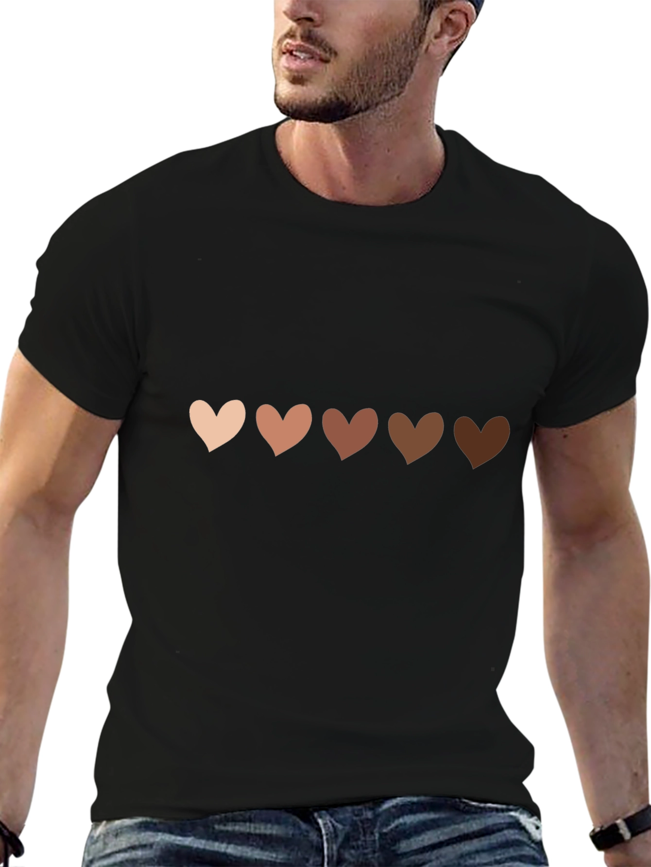 Diversity Hearts Black T-Shirt