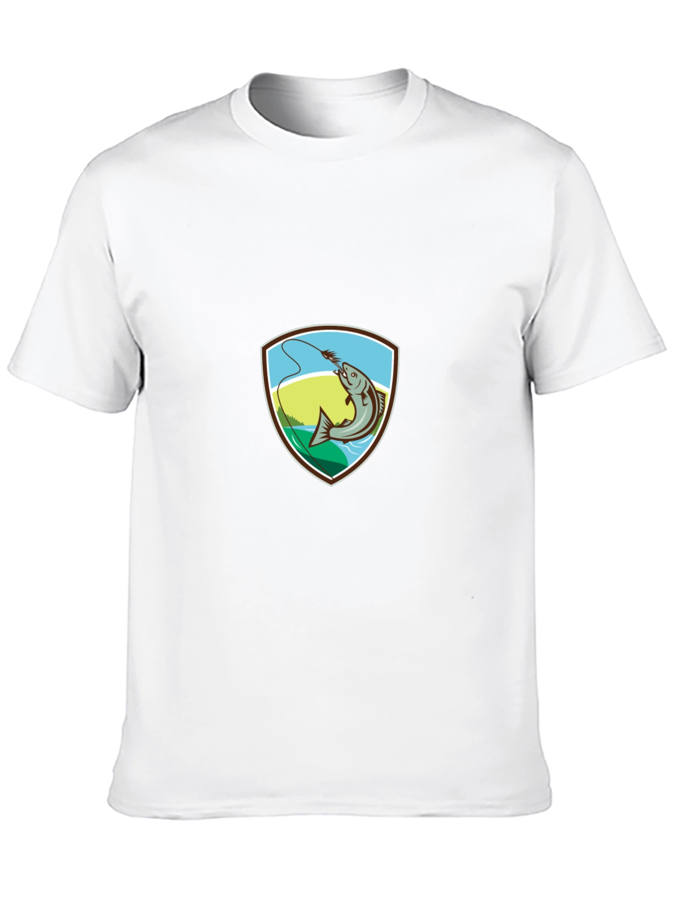Fishing T-Shirt: Retro Fish Badge