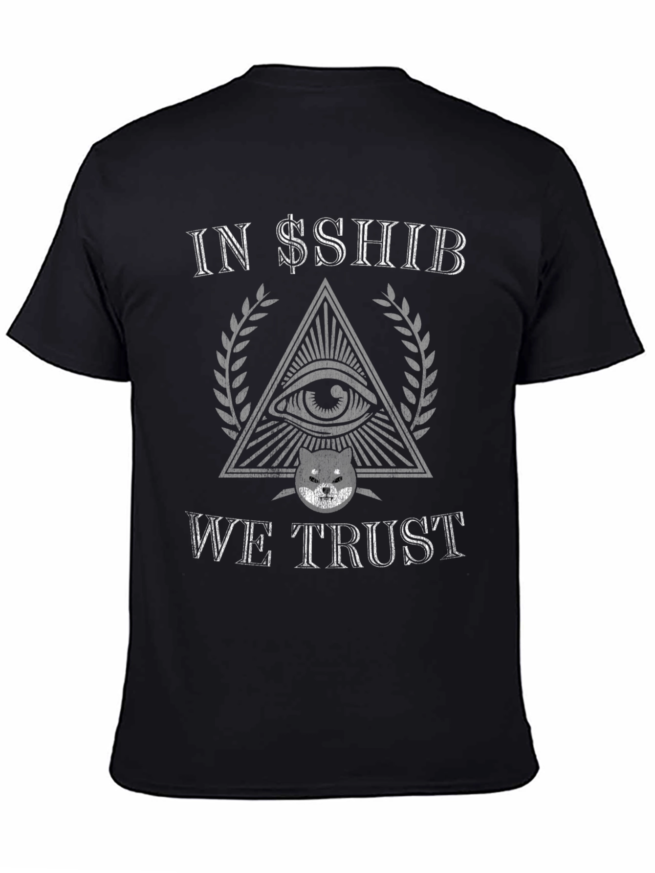 In $$SHIB We Trust Black Graphic Tee