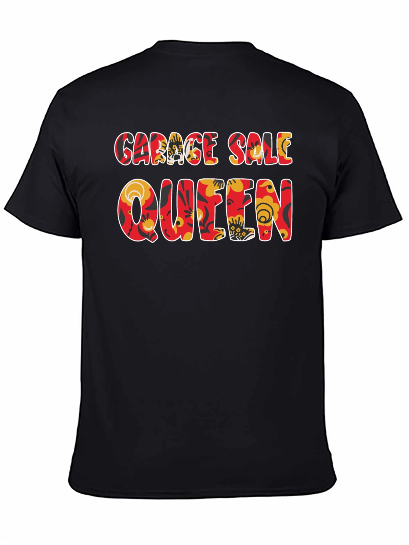 Garage Sale Queen T-Shirt - Floral Design