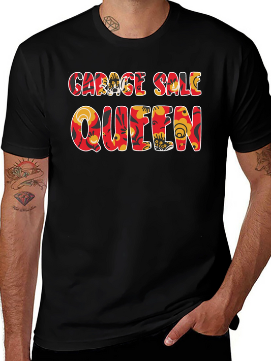 Garage Sale Queen T-Shirt - Floral Design