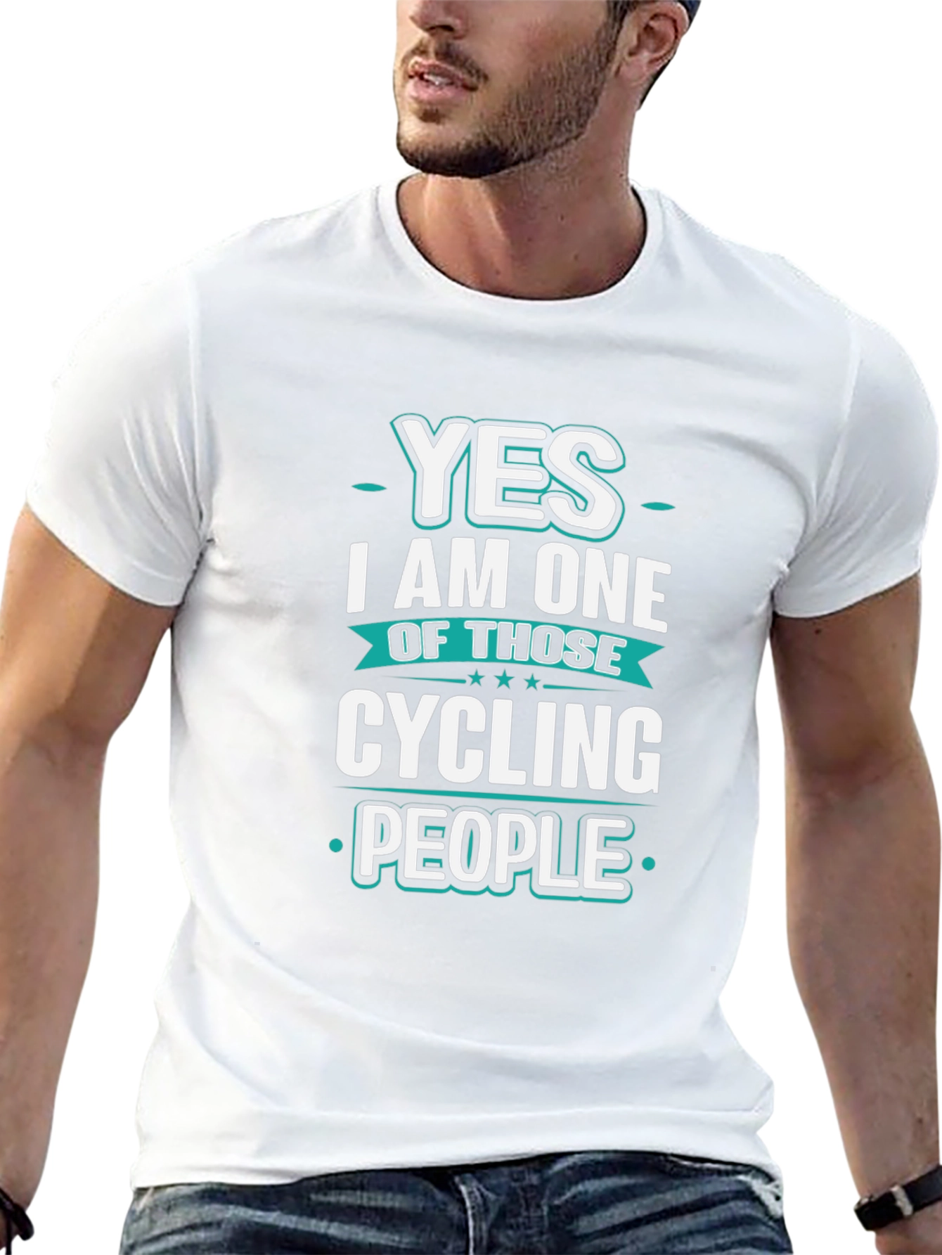 Cycling People Graphic T-Shirt - Black