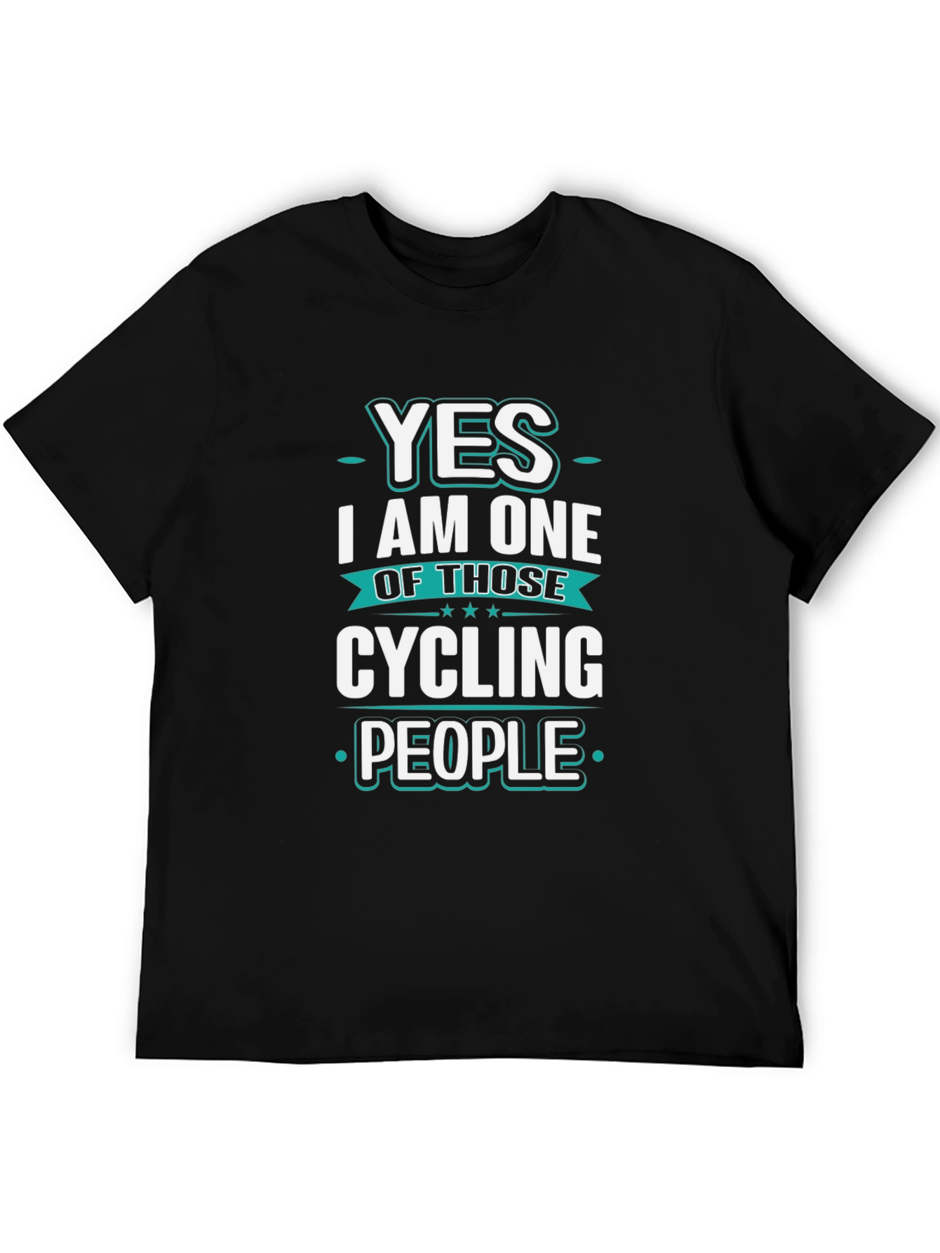 Cycling People Graphic T-Shirt - Black