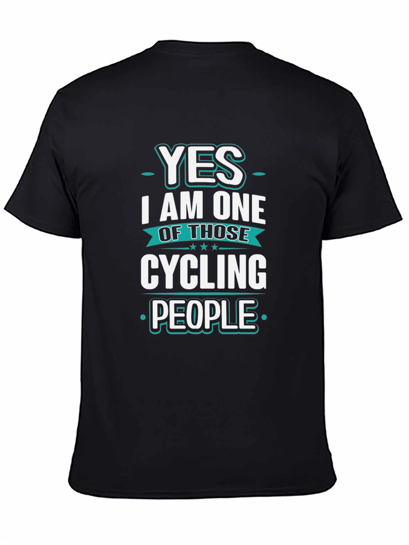 Cycling People Graphic T-Shirt - Black