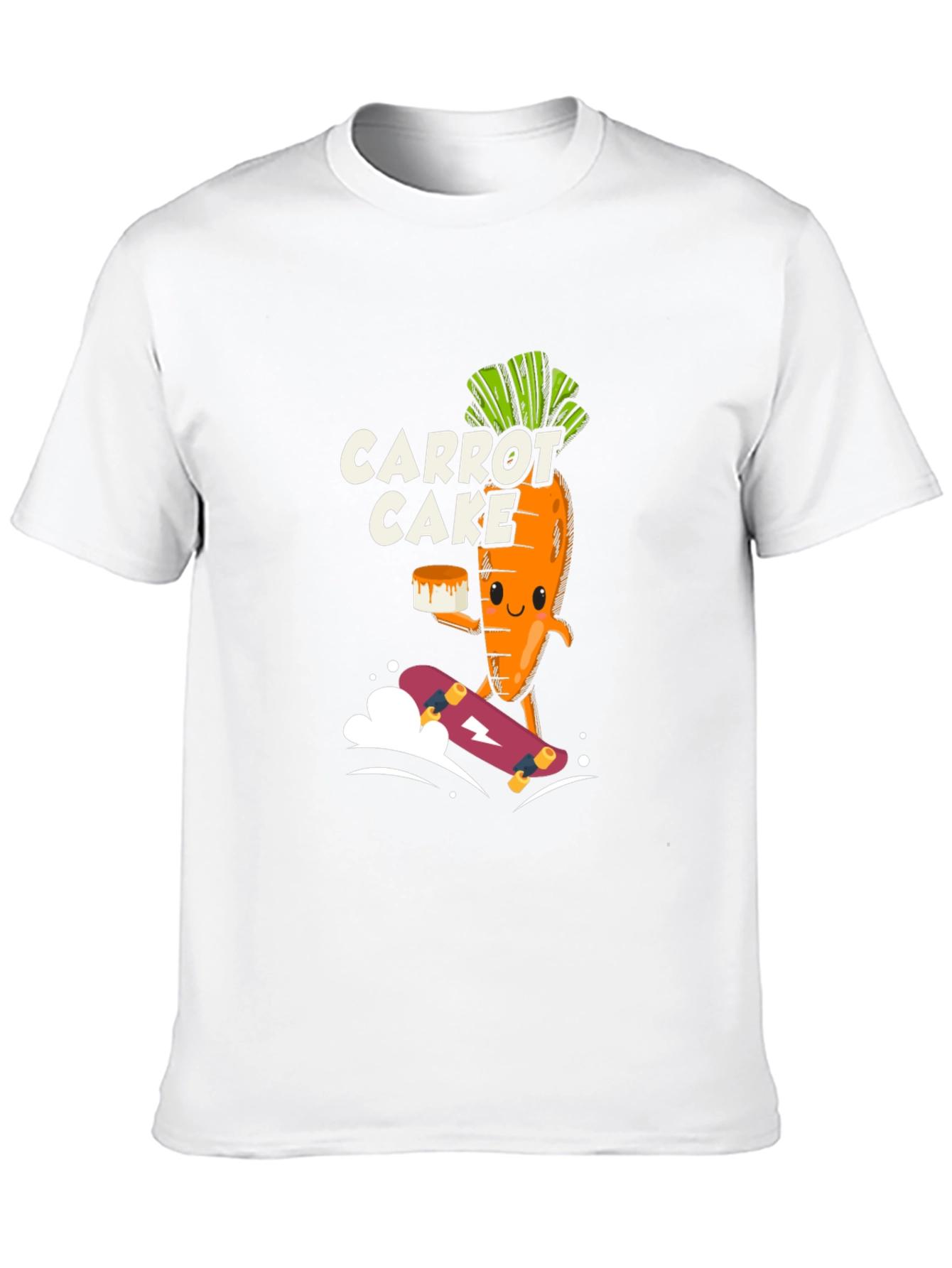 Carrot Cake Skateboarder Black Graphic Tee