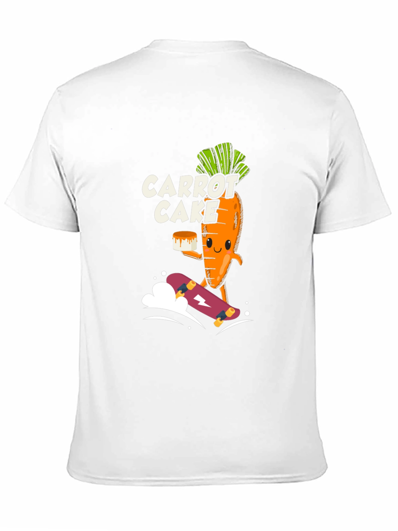 Carrot Cake Skateboarder Black Graphic Tee