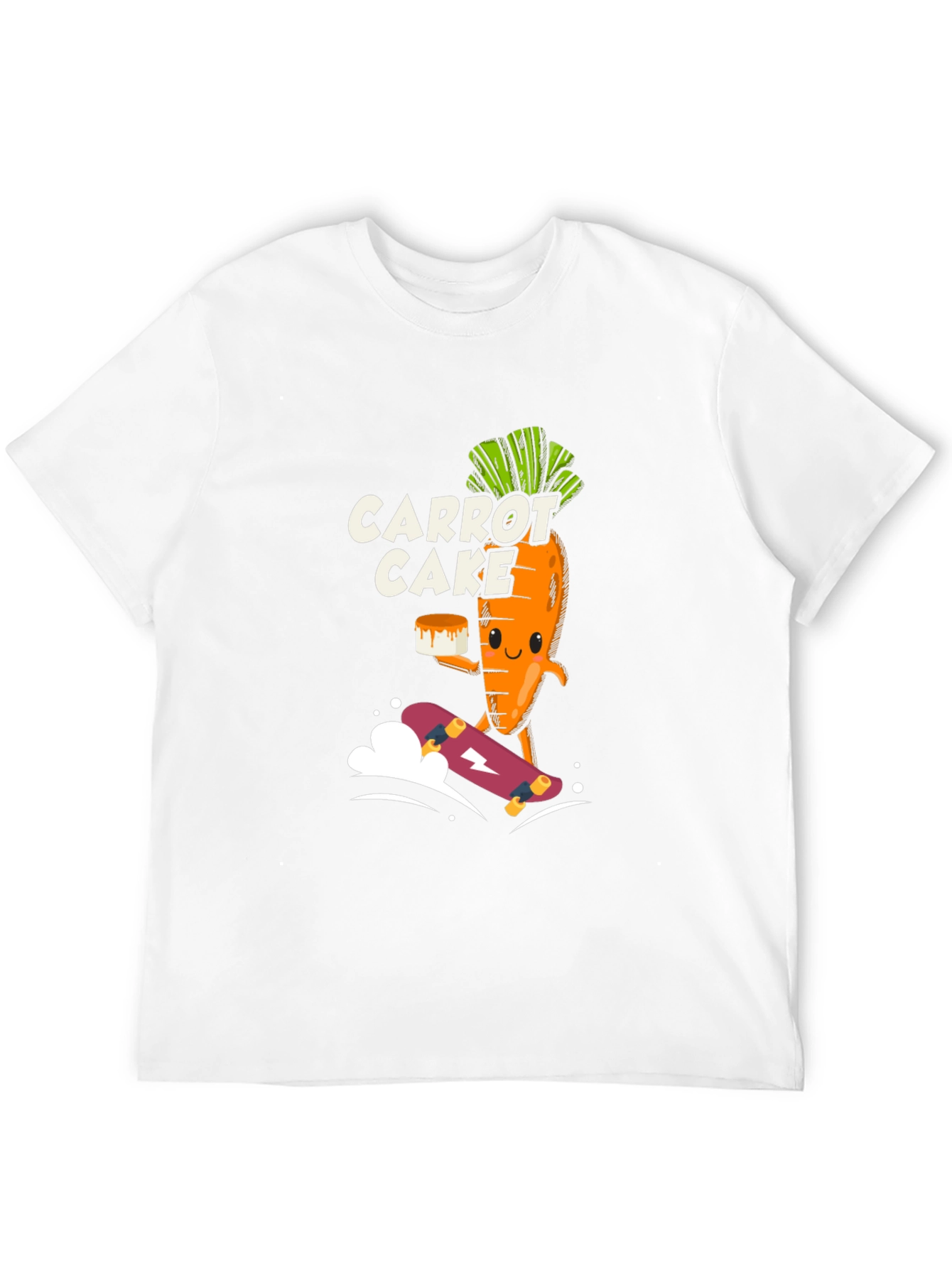 Carrot Cake Skateboarder Black Graphic Tee
