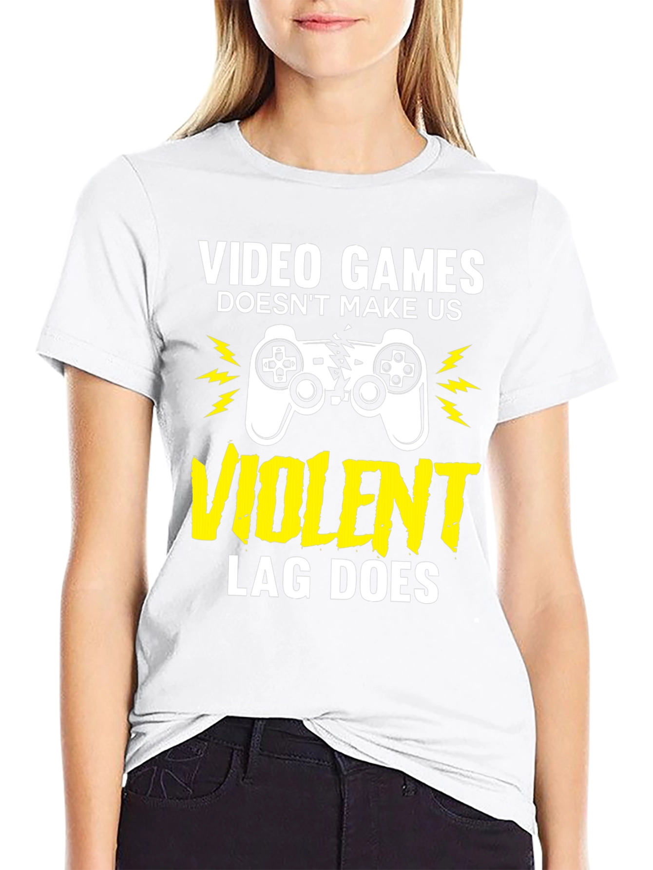 Video Games Violent Lag Funny Gamer T-Shirt