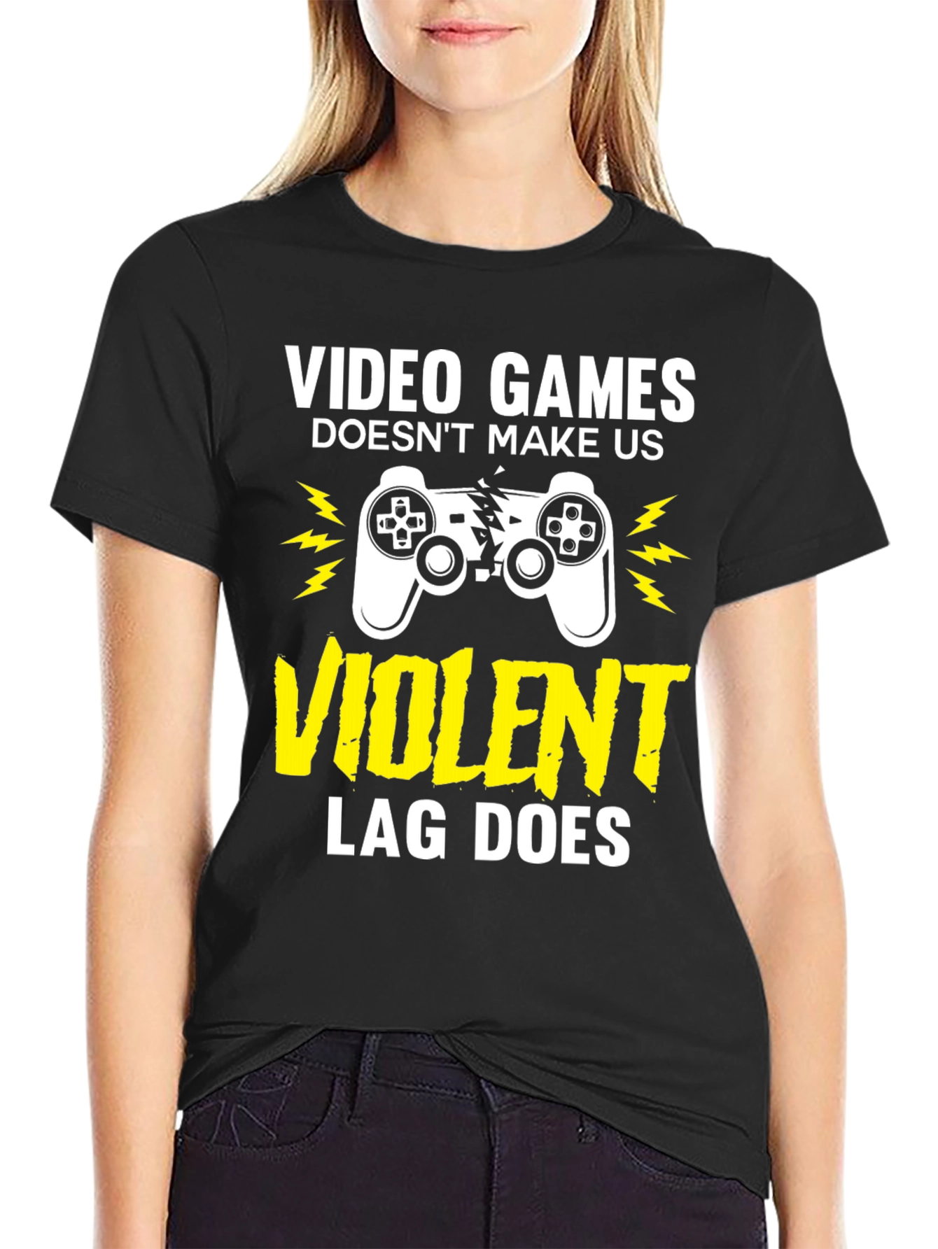 Video Games Violent Lag Funny Gamer T-Shirt