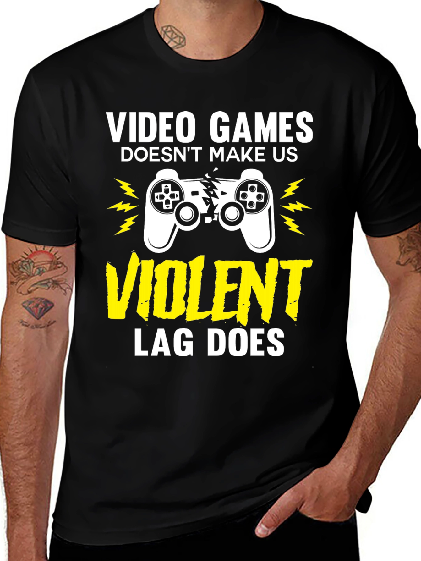 Video Games Violent Lag Funny Gamer T-Shirt