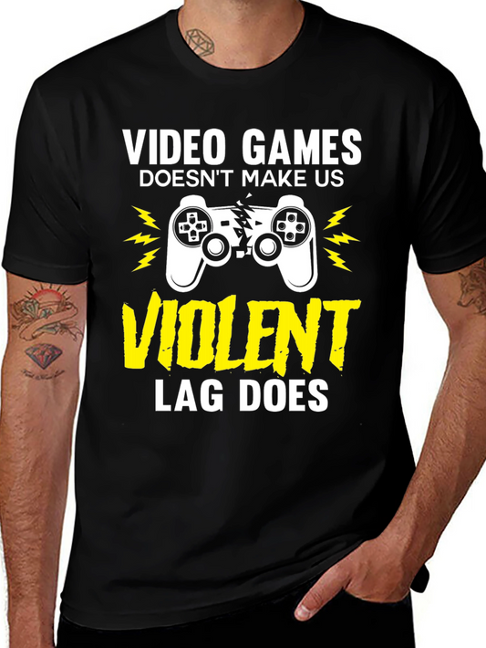 Video Games Violent Lag Funny Gamer T-Shirt