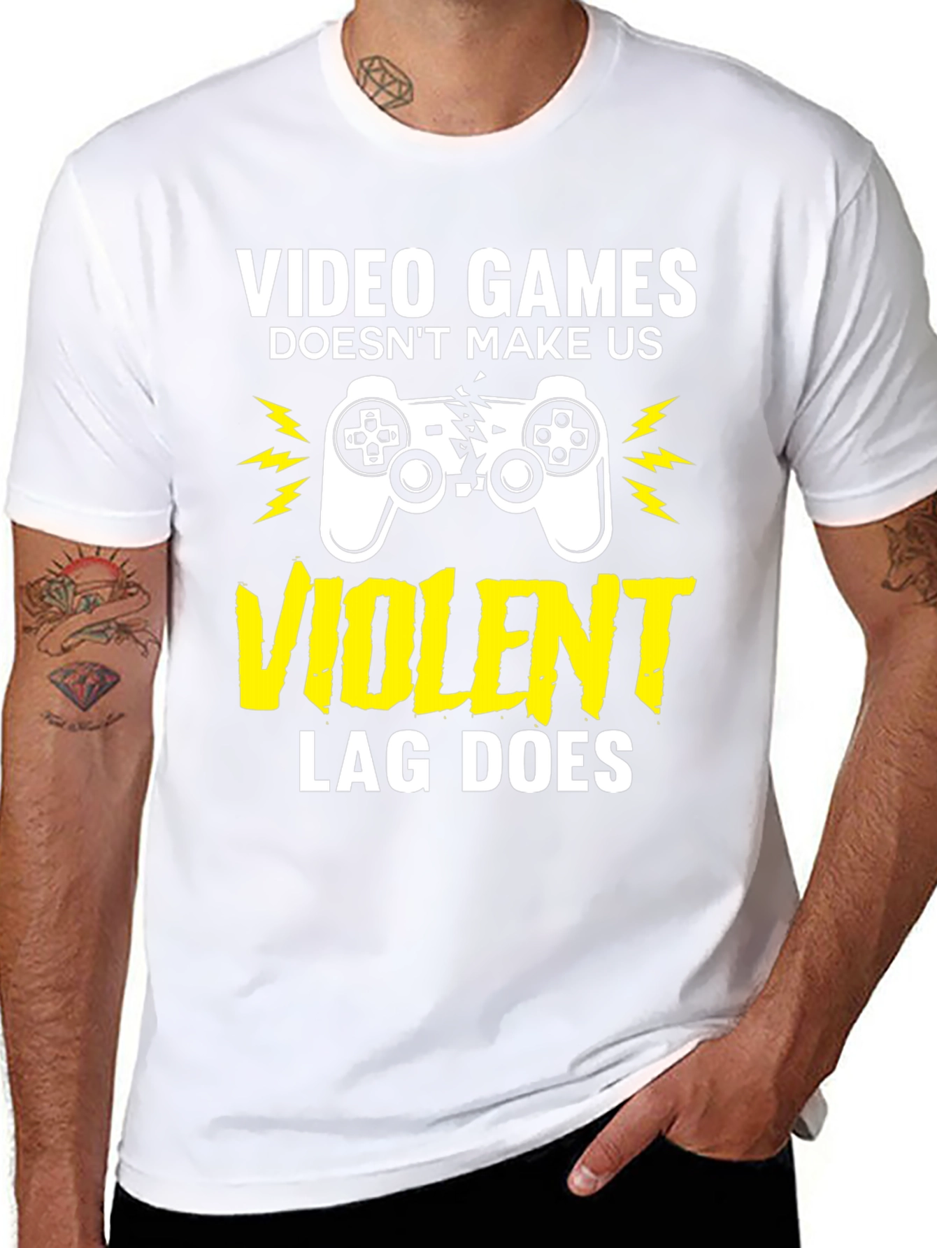 Video Games Violent Lag Funny Gamer T-Shirt