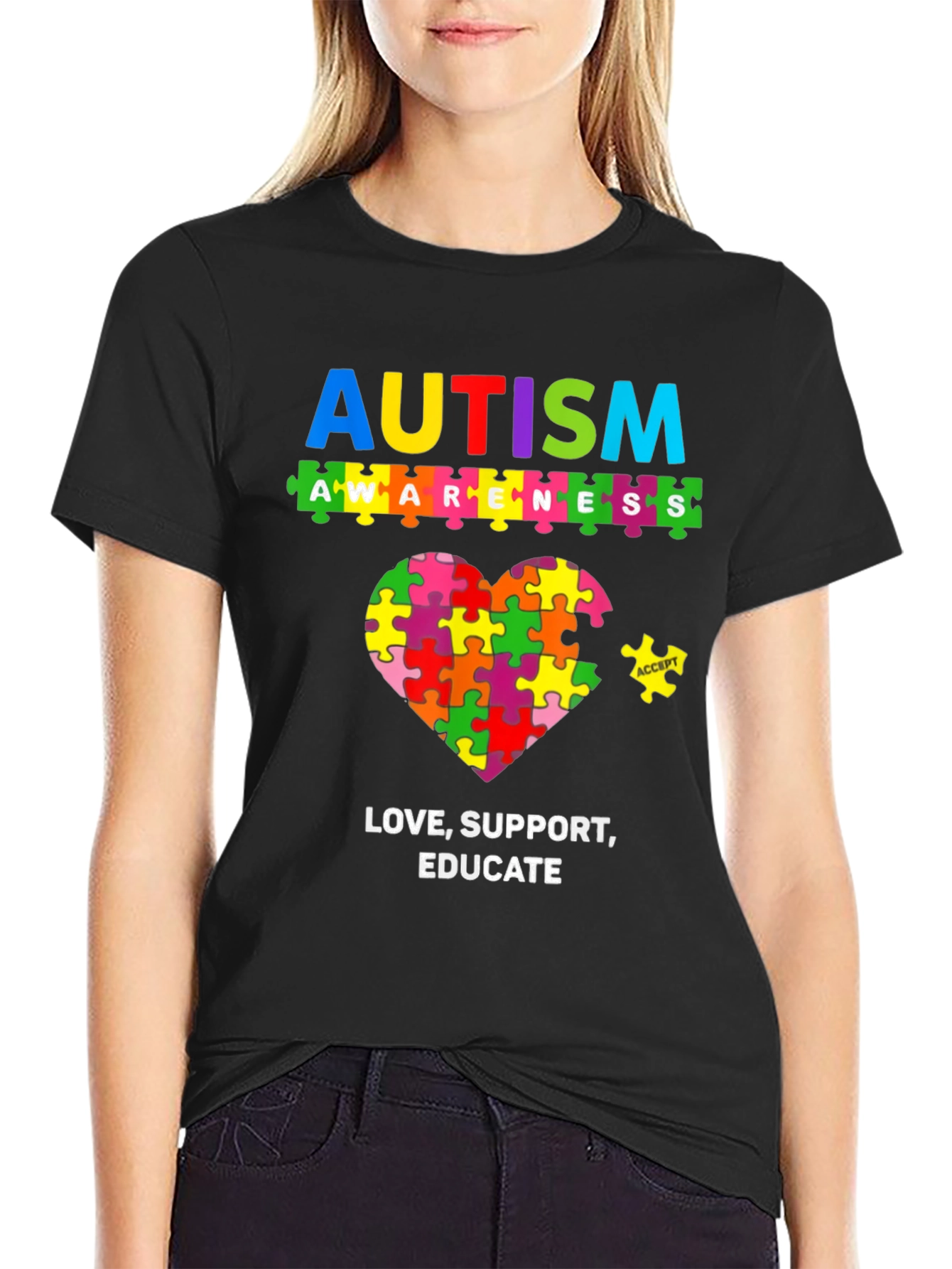 Autism Awareness Puzzle Heart T-Shirt