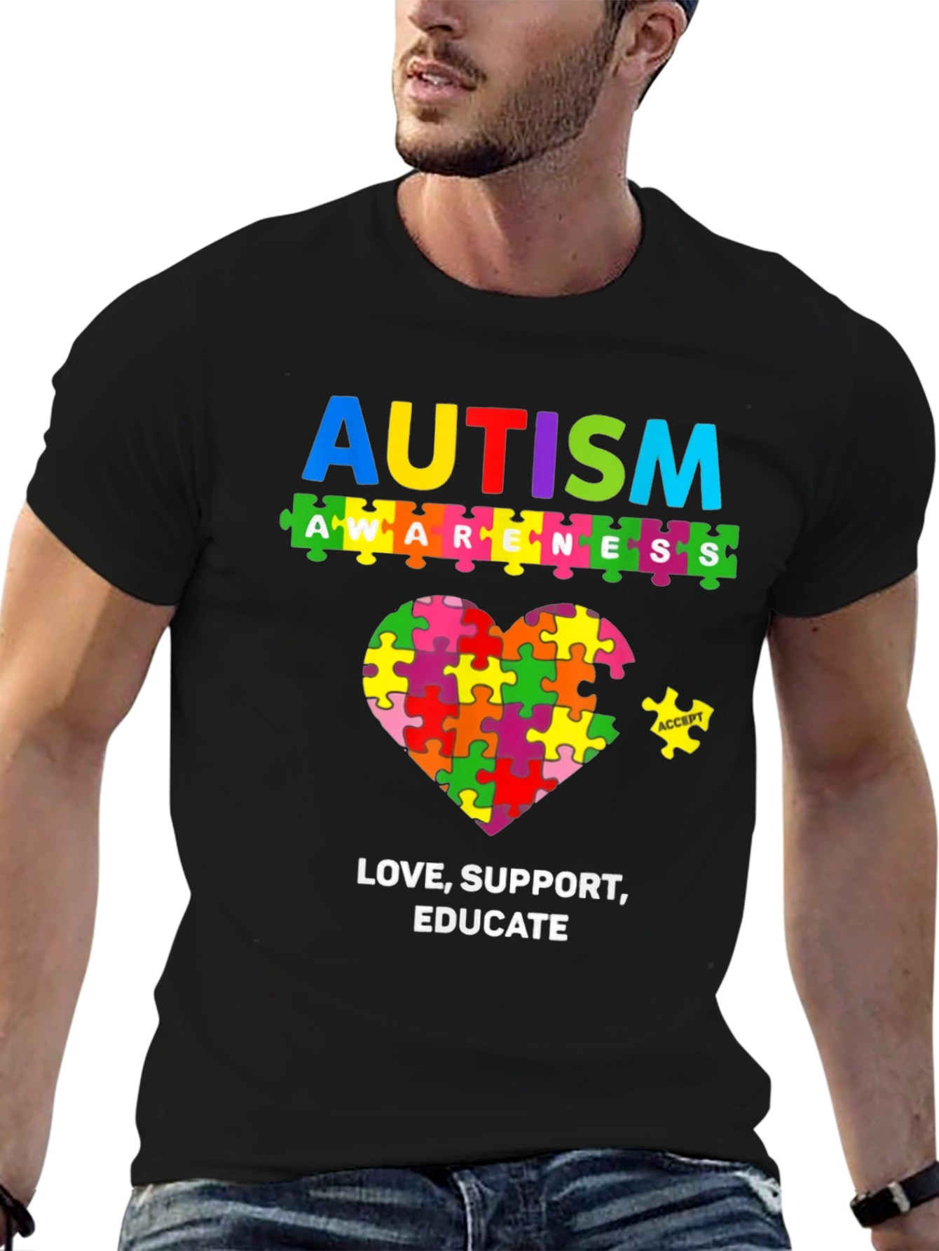 Autism Awareness Puzzle Heart T-Shirt