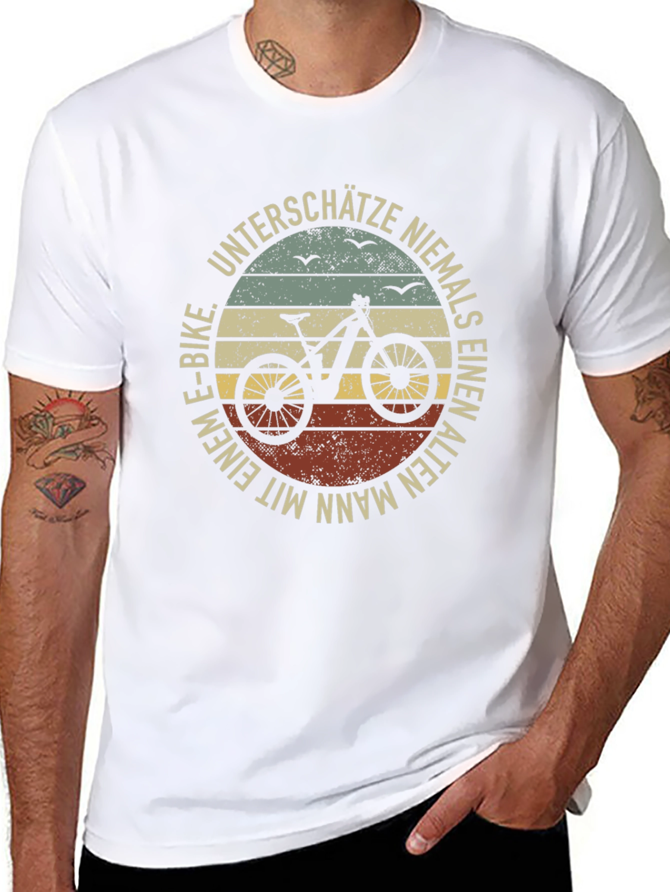 Old Man E-Bike Graphic Tee - Dont Underestimate!