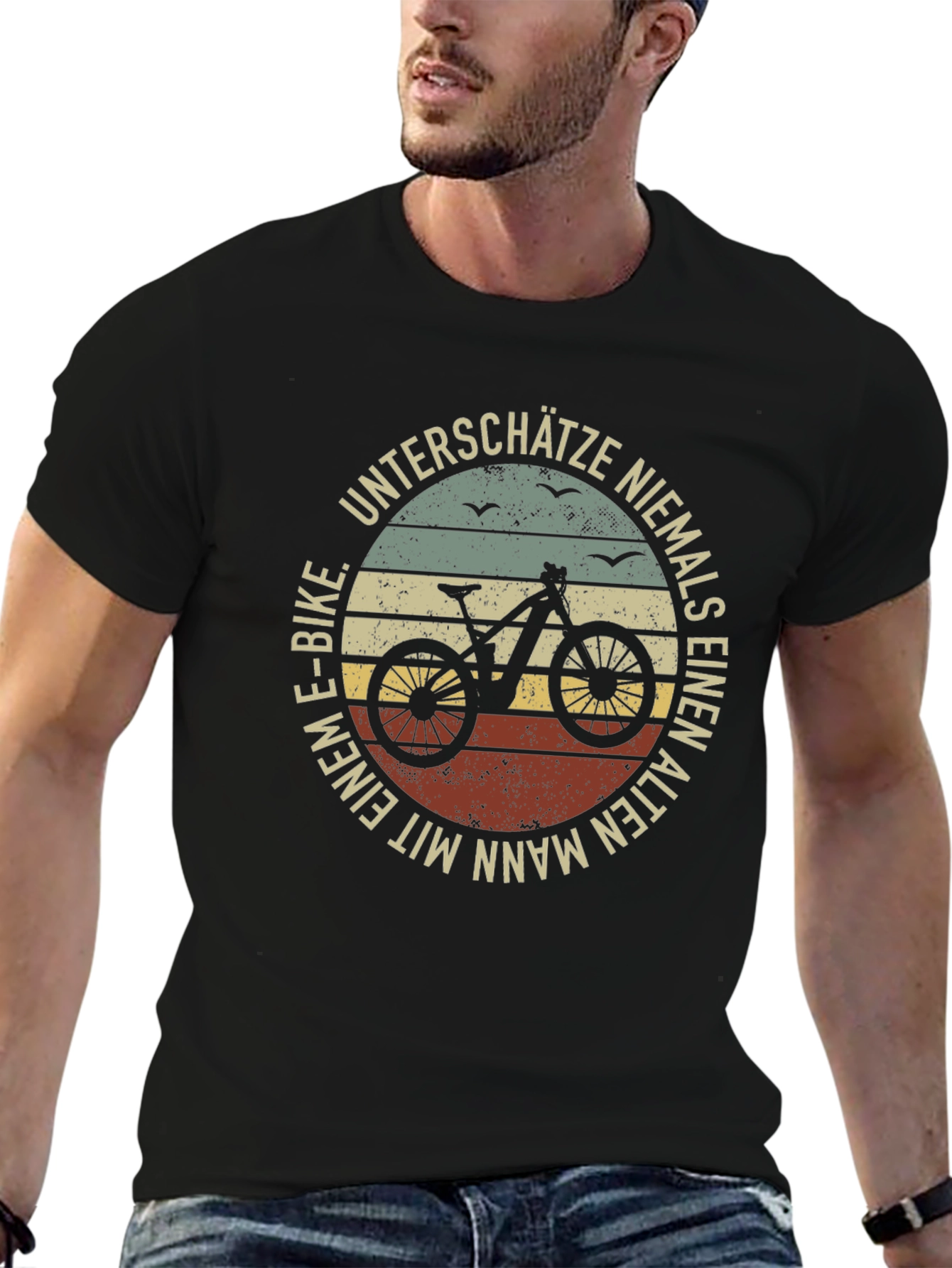 Old Man E-Bike Graphic Tee - Dont Underestimate!