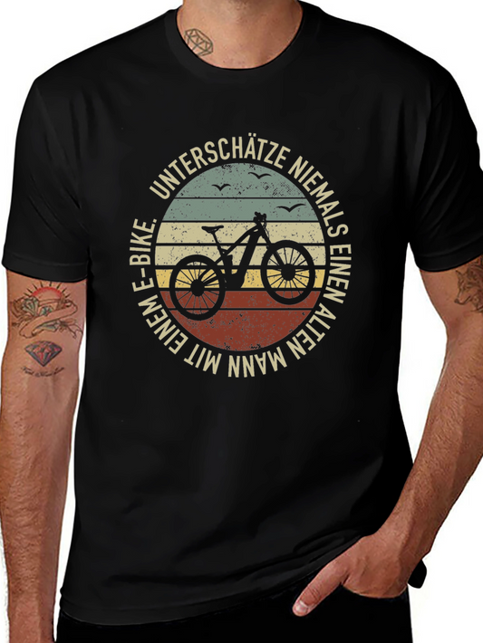Old Man E-Bike Graphic Tee - Dont Underestimate!
