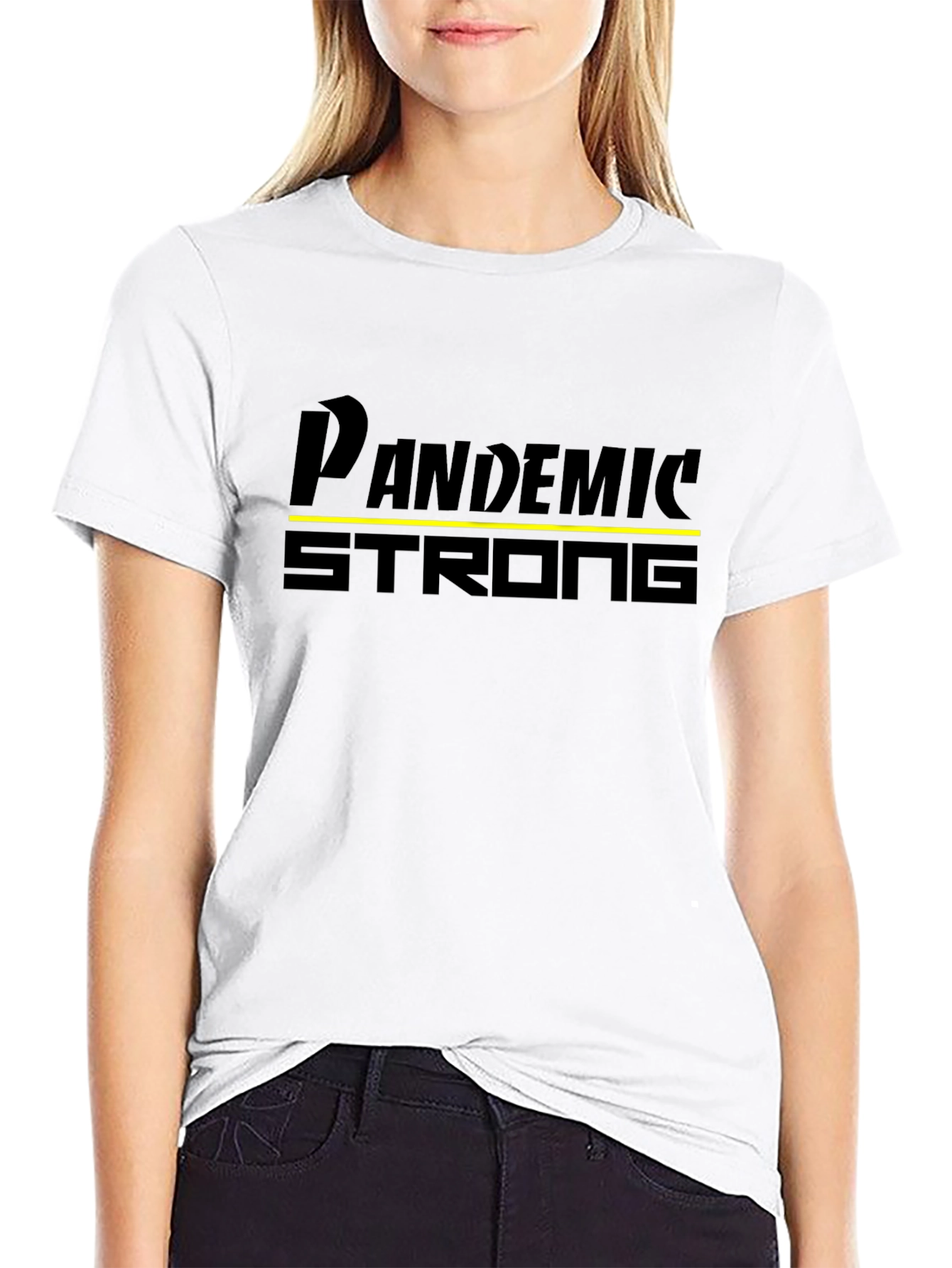 Pandemic Strong Black Graphic Tee