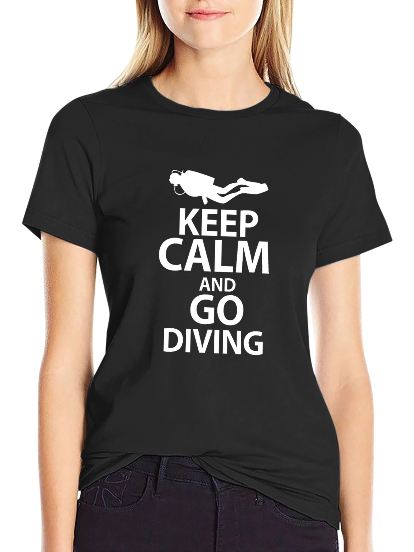 Keep Calm and Go Diving T-Shirt - Black