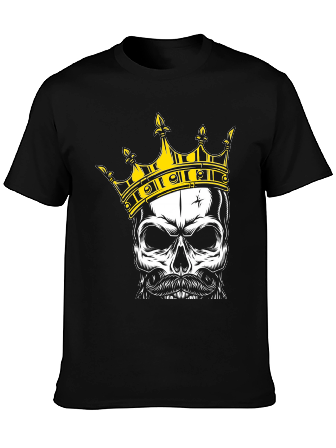 Skull King Graphic Tee - Black Cotton T-Shirt