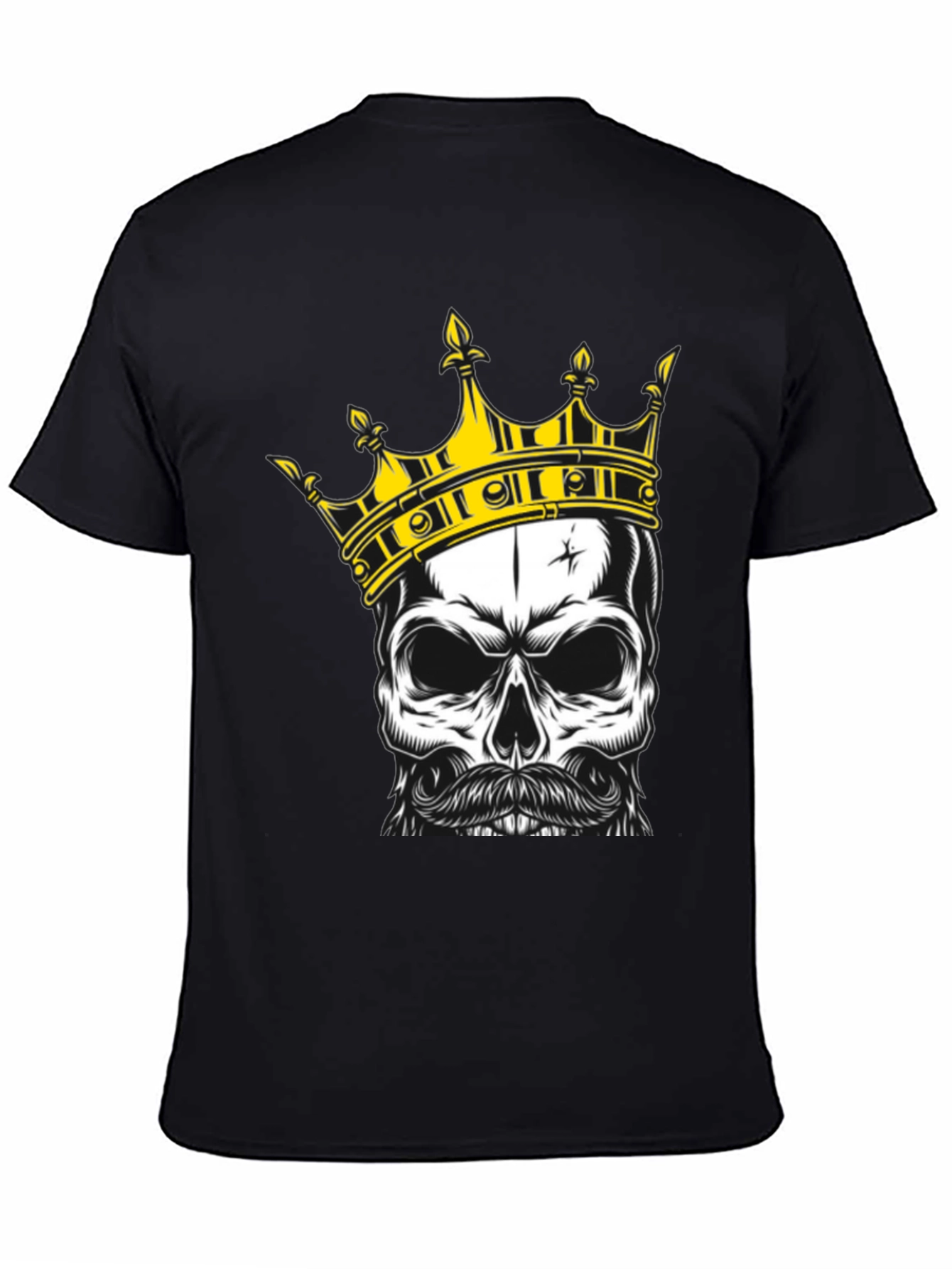 Skull King Graphic Tee - Black Cotton T-Shirt
