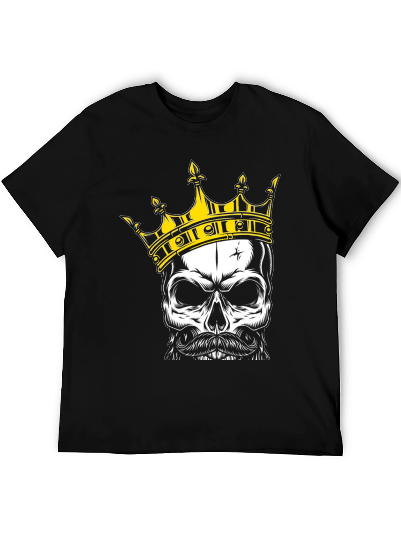 Skull King Graphic Tee - Black Cotton T-Shirt