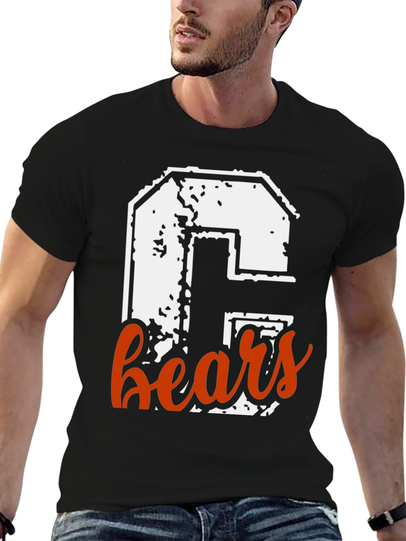 Chicago Bears C Graphic T-Shirt - Black