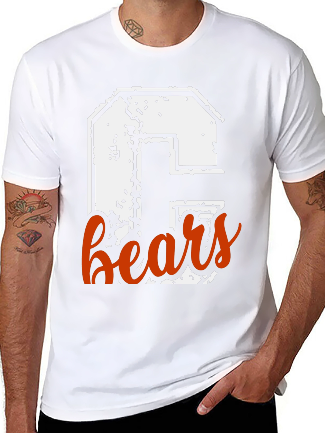 Chicago Bears C Graphic T-Shirt - Black