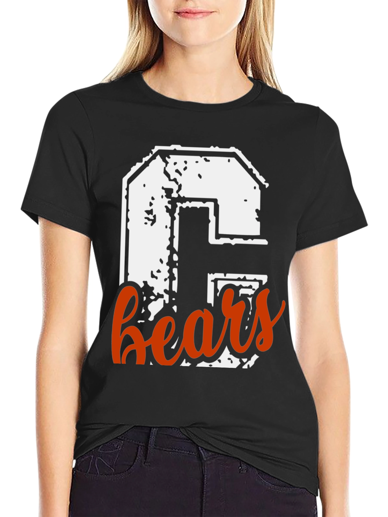 Chicago Bears C Graphic T-Shirt - Black