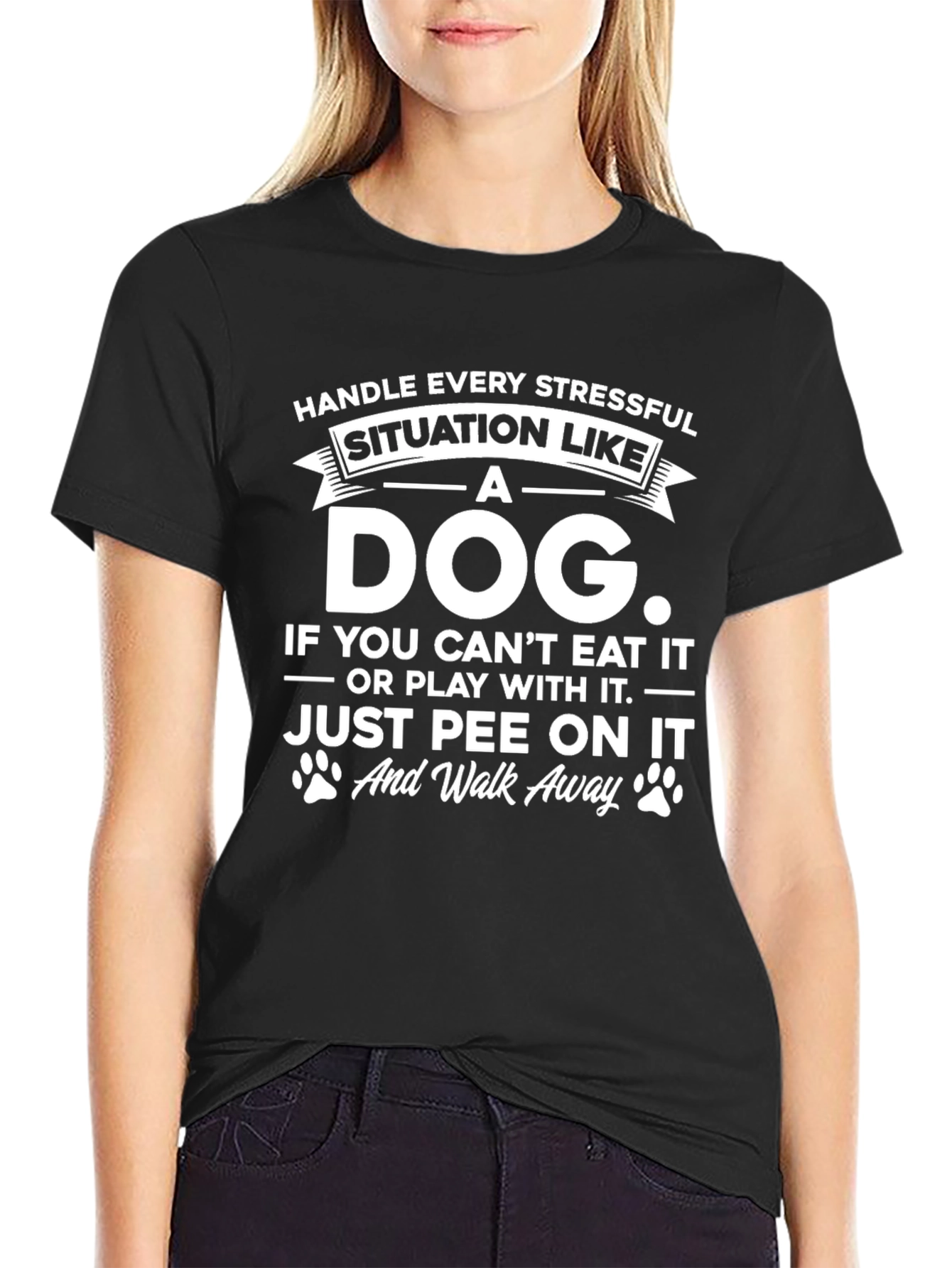 Handle Stress Like a Dog Funny T-Shirt