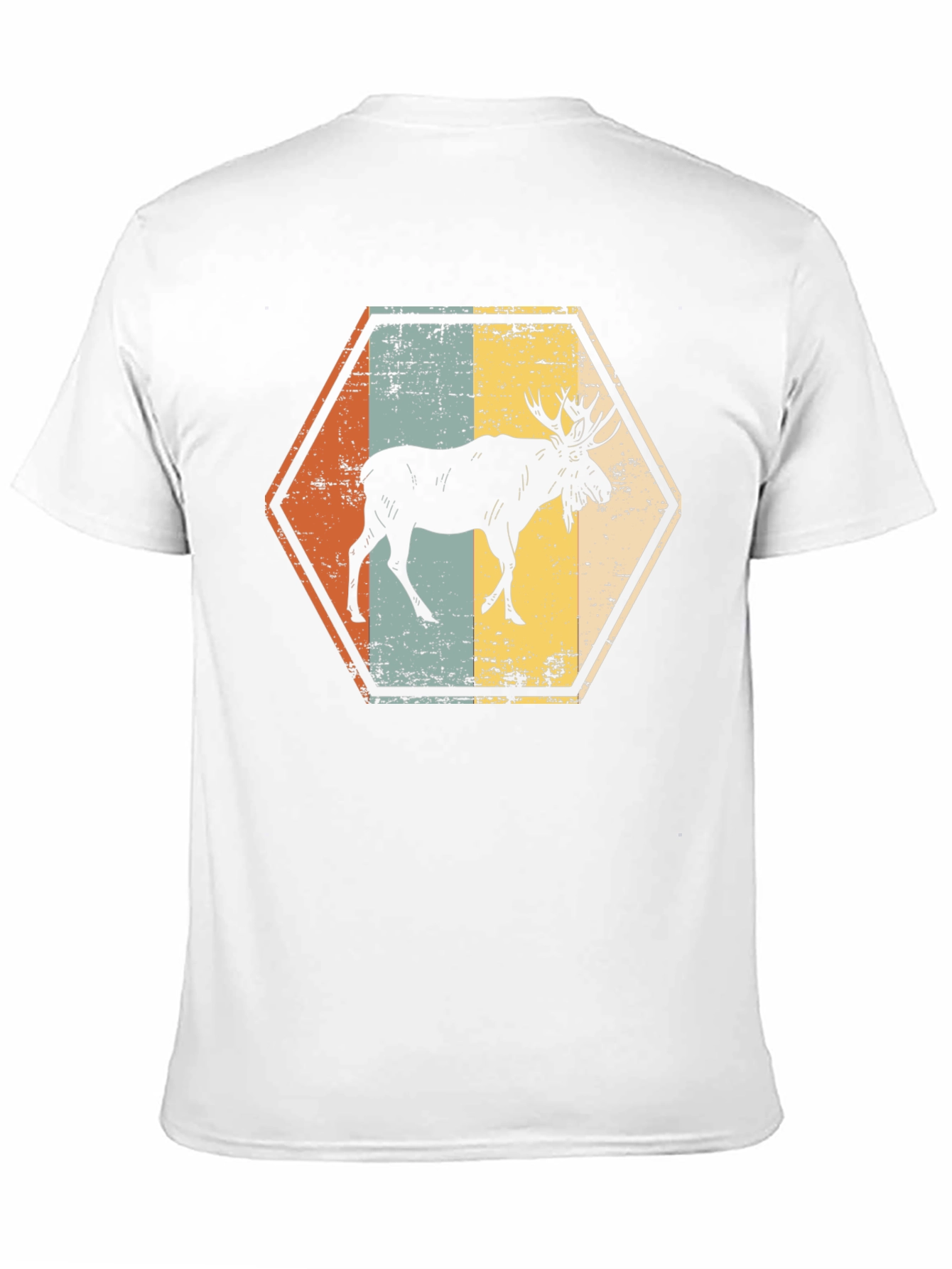 Retro Moose Hexagon T-Shirt