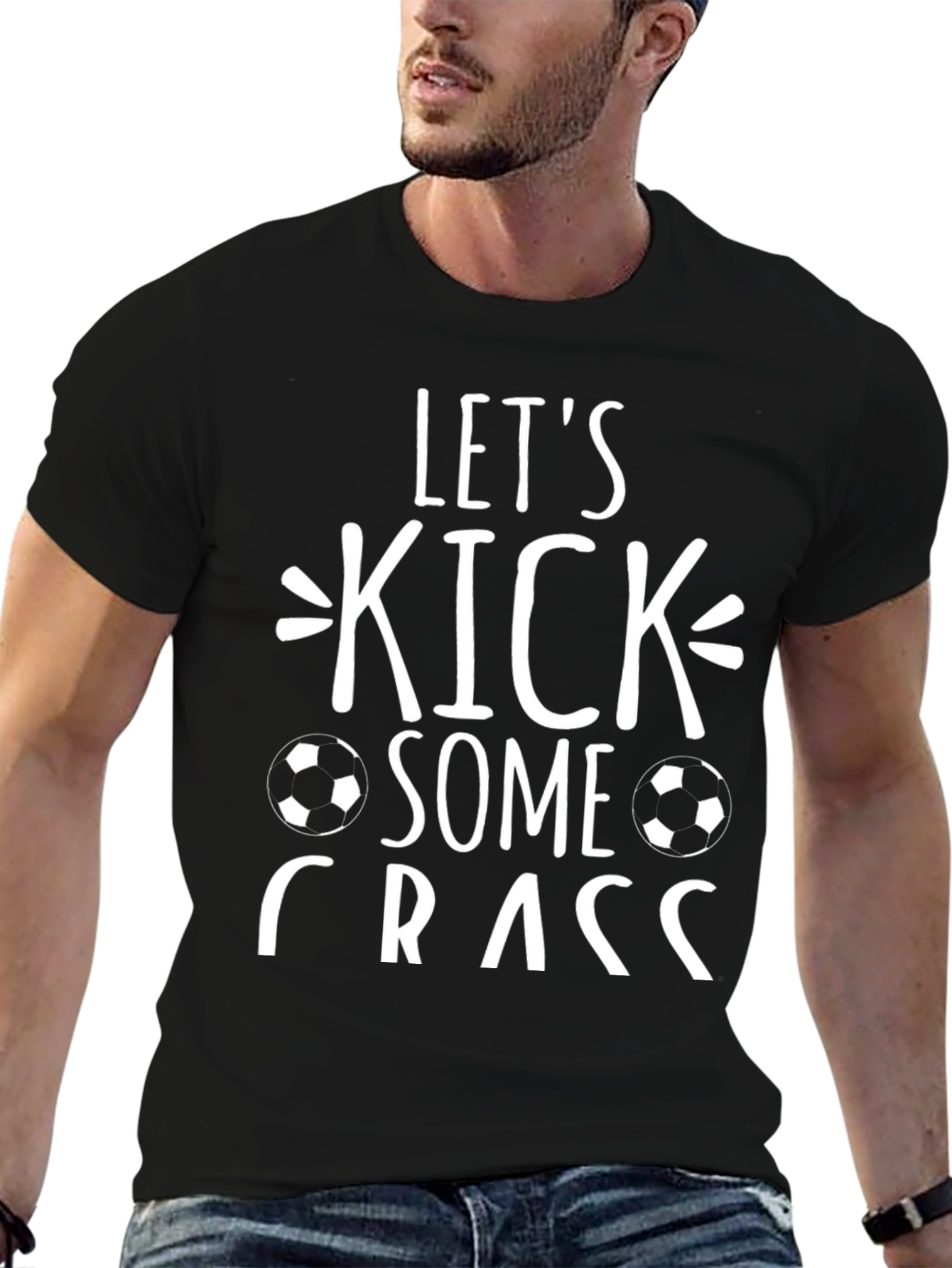 Lets Kick Some Grass Soccer T-Shirt