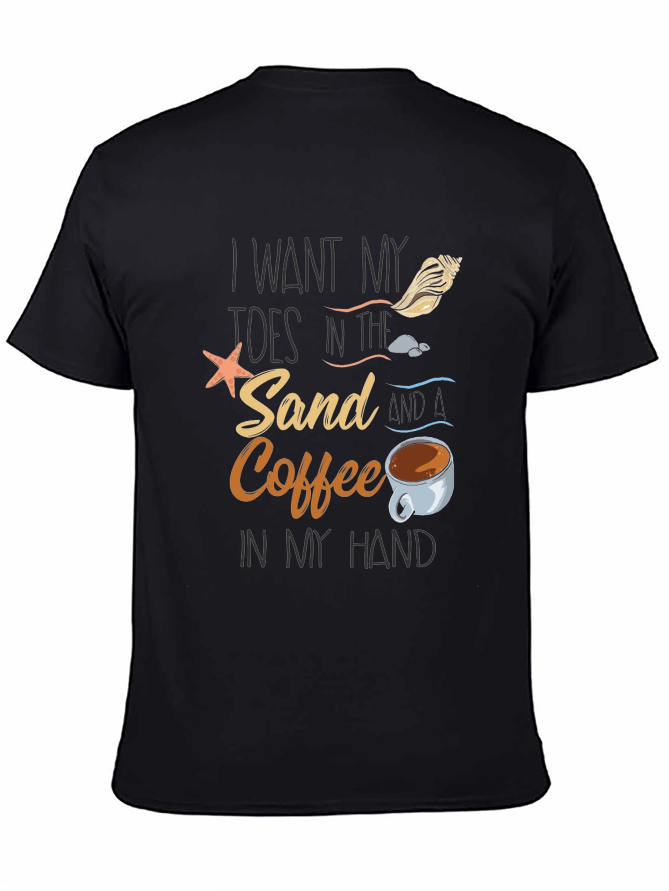 Toes in the Sand Coffee in Hand Graphic Tee