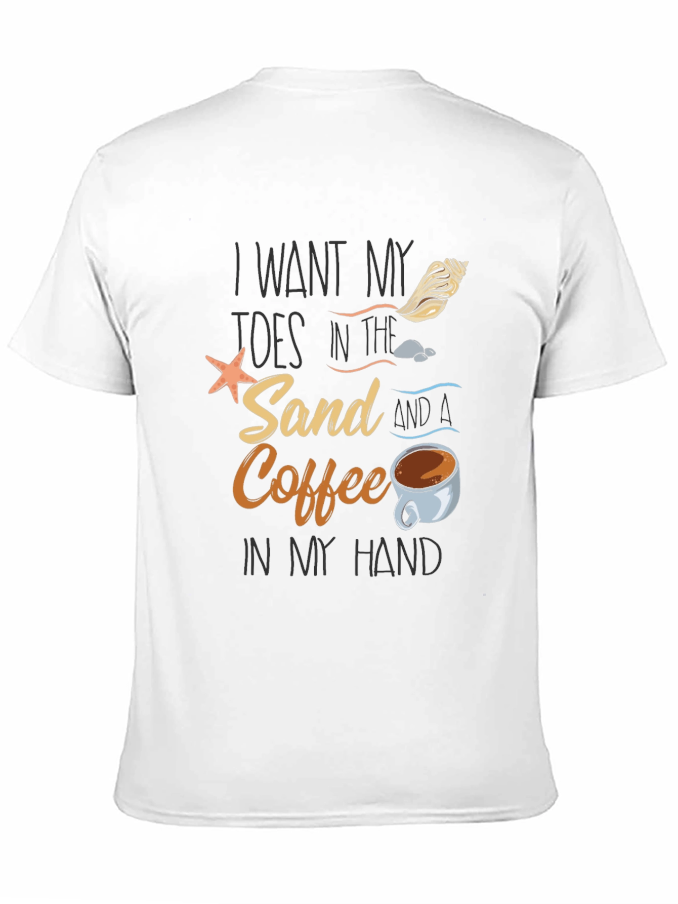 Toes in the Sand Coffee in Hand Graphic Tee