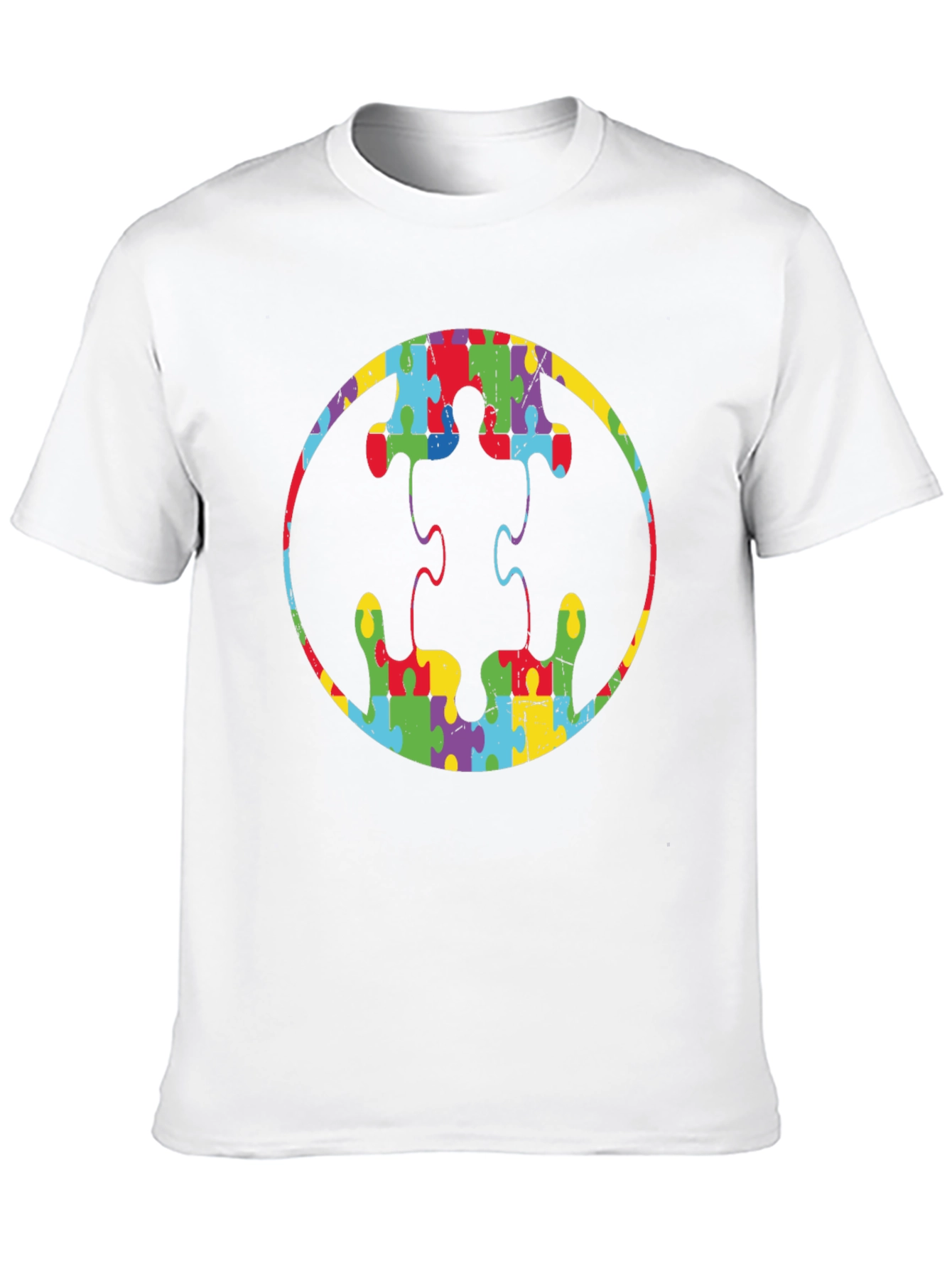 Autism Awareness Puzzle Piece Batman Logo T-Shirt