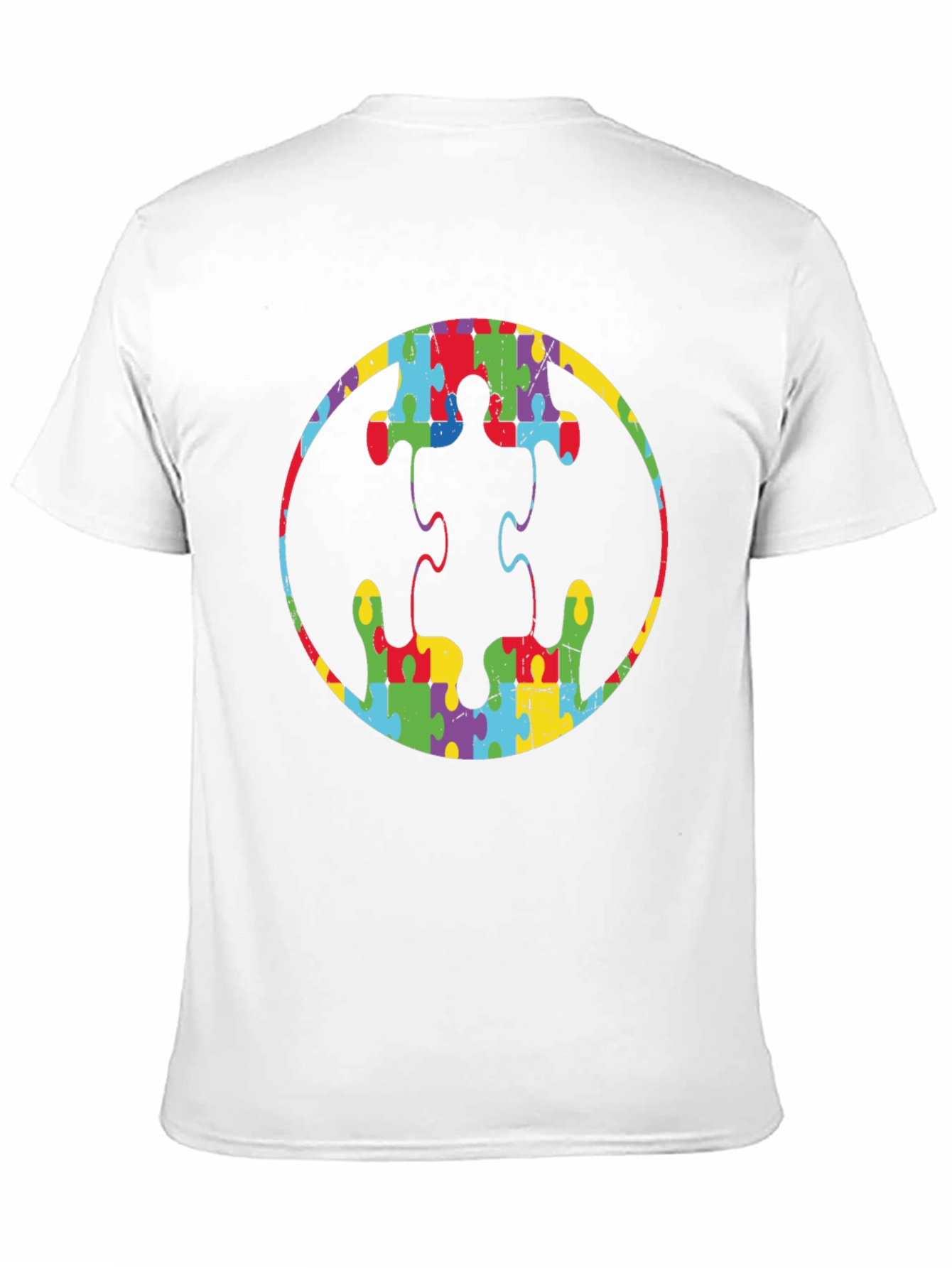 Autism Awareness Puzzle Piece Batman Logo T-Shirt