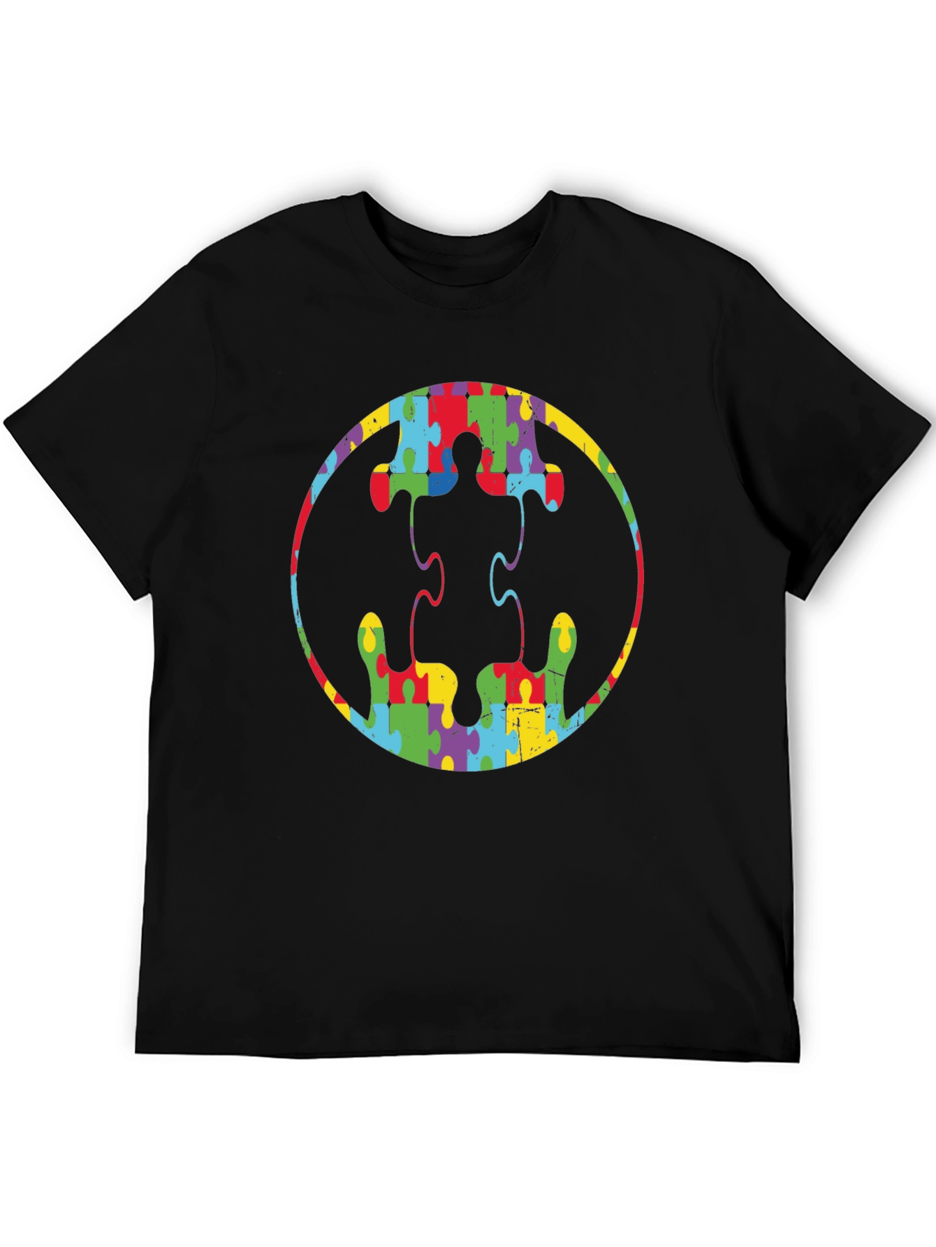 Autism Awareness Puzzle Piece Batman Logo T-Shirt