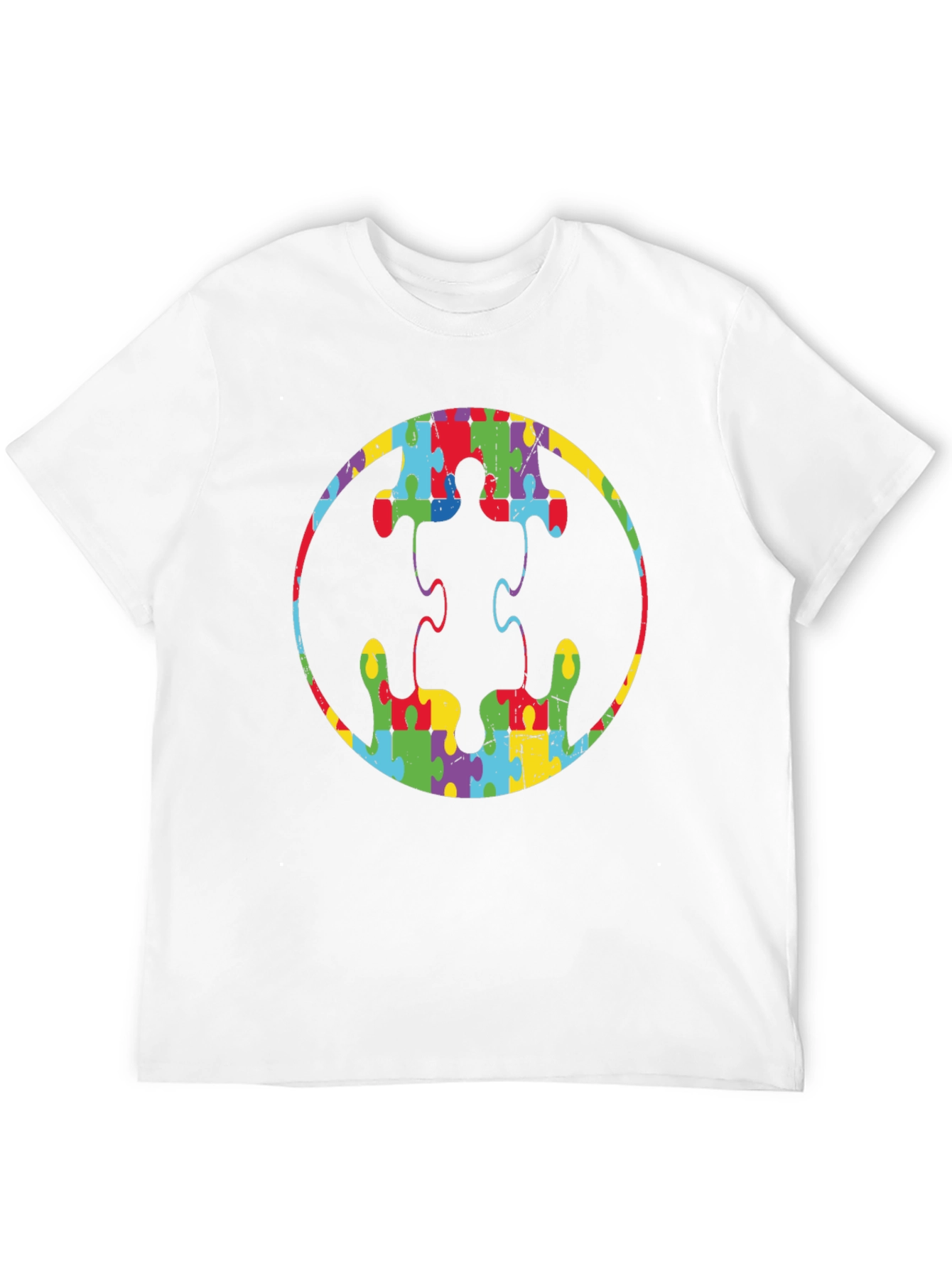 Autism Awareness Puzzle Piece Batman Logo T-Shirt