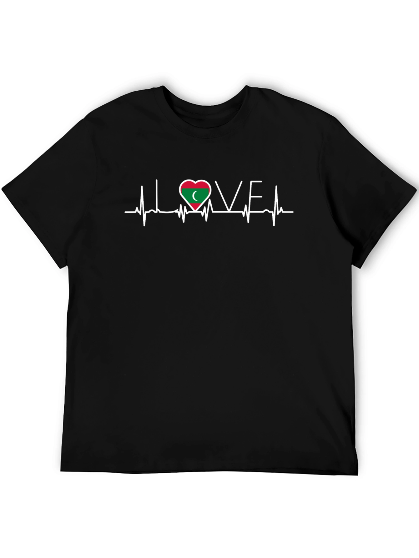 I Love Maldives Heartbeat T-Shirt