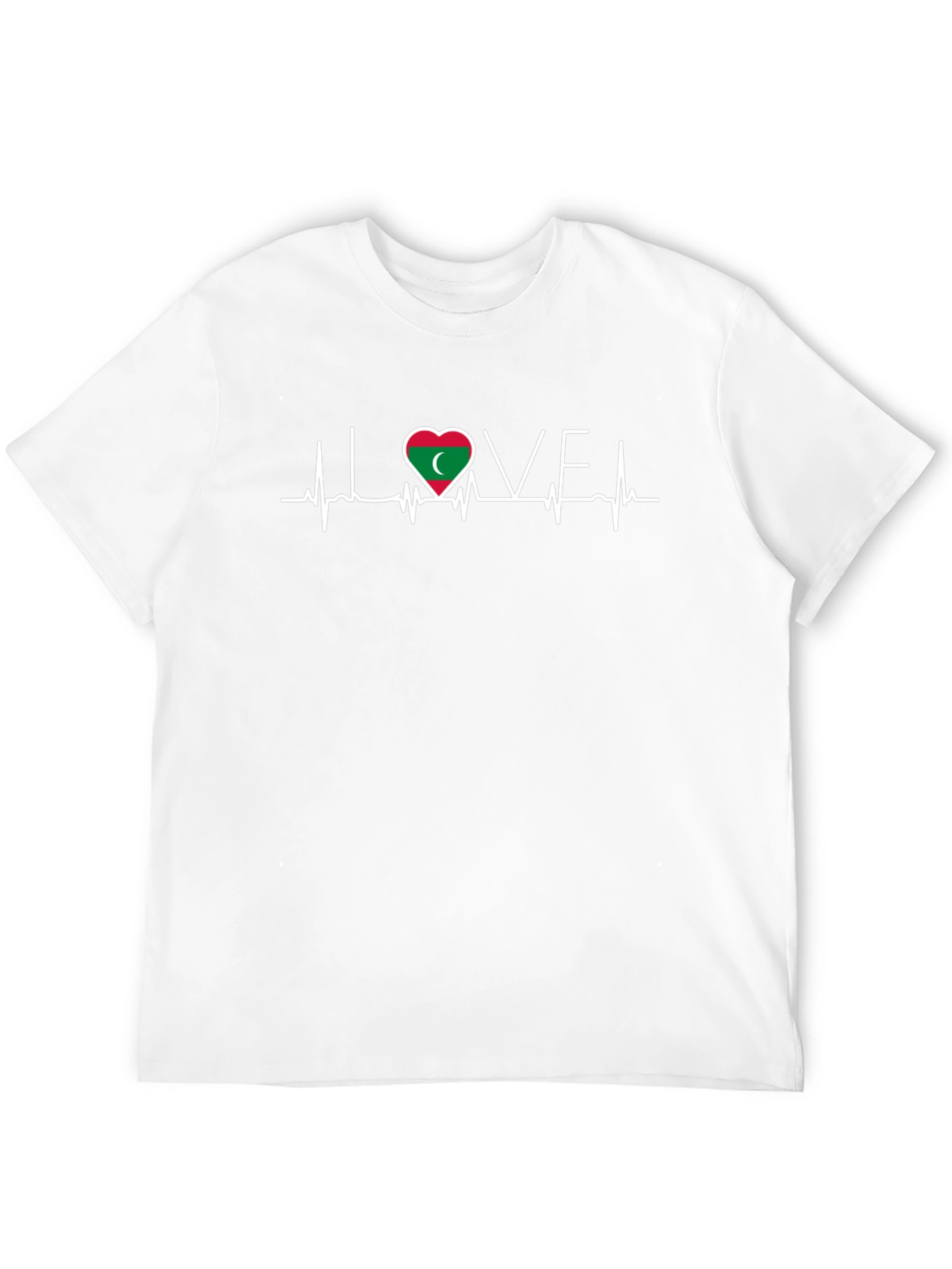 I Love Maldives Heartbeat T-Shirt