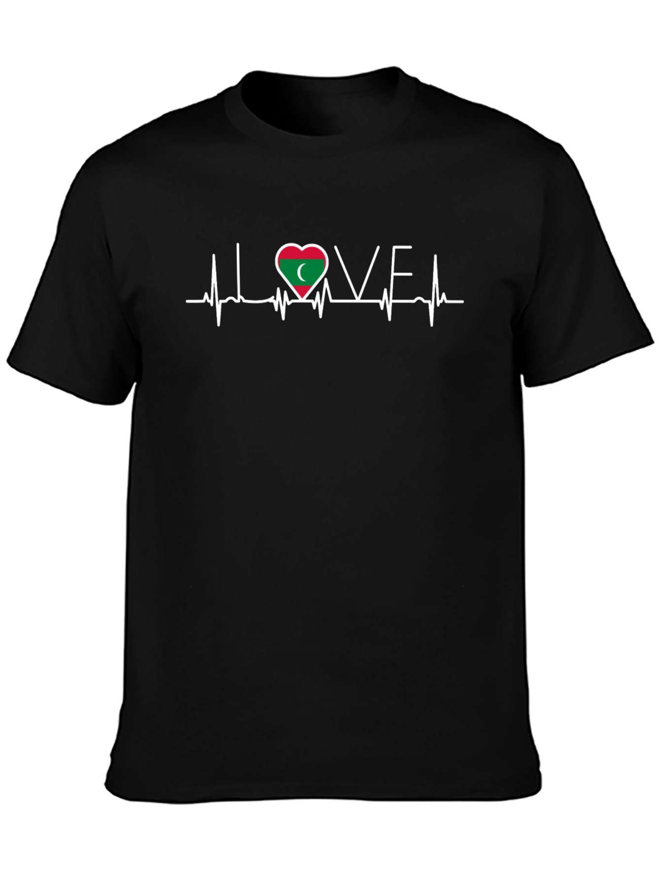 I Love Maldives Heartbeat T-Shirt