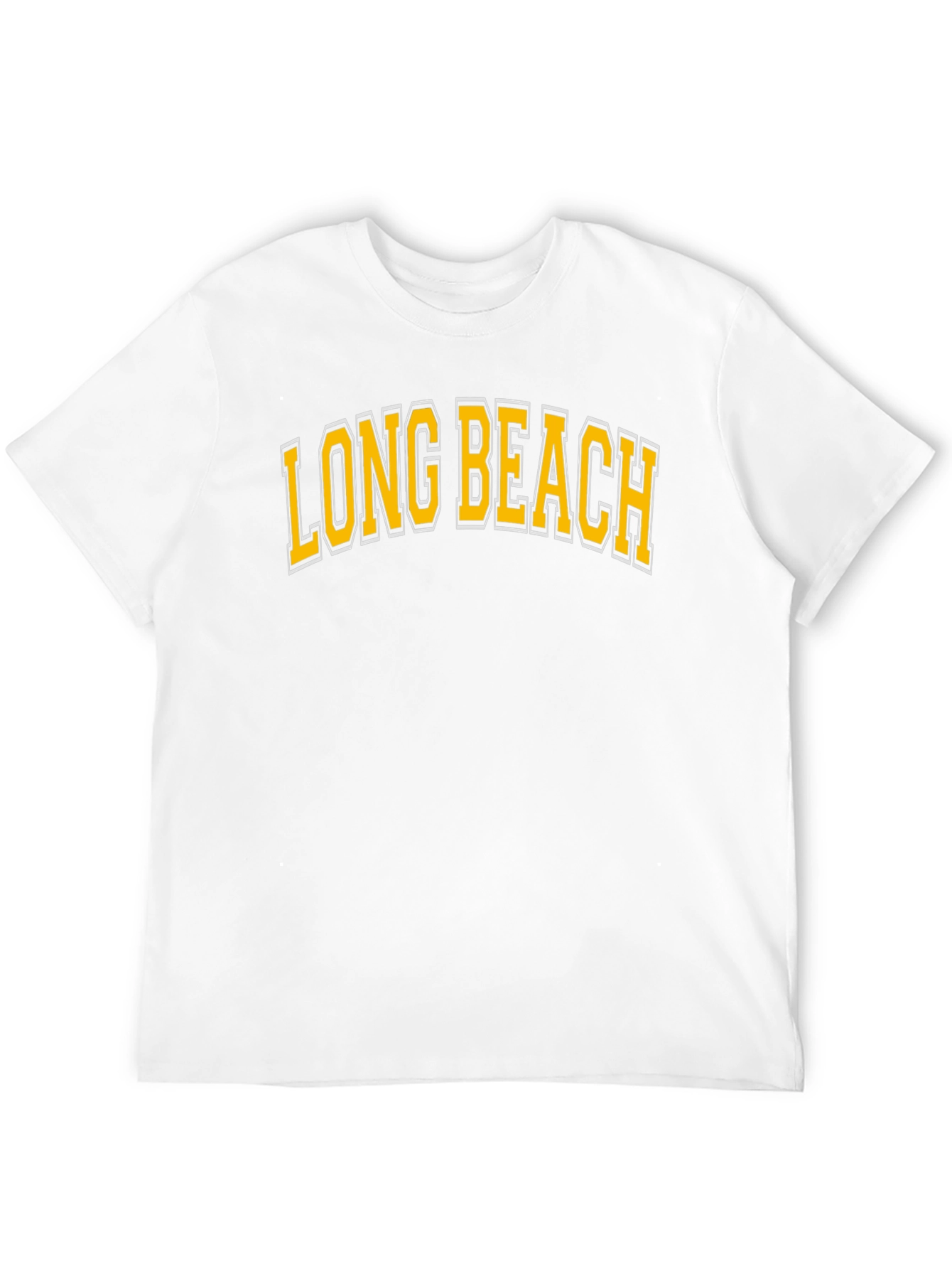 Long Beach Graphic Tee - Classic College Style T-Shirt