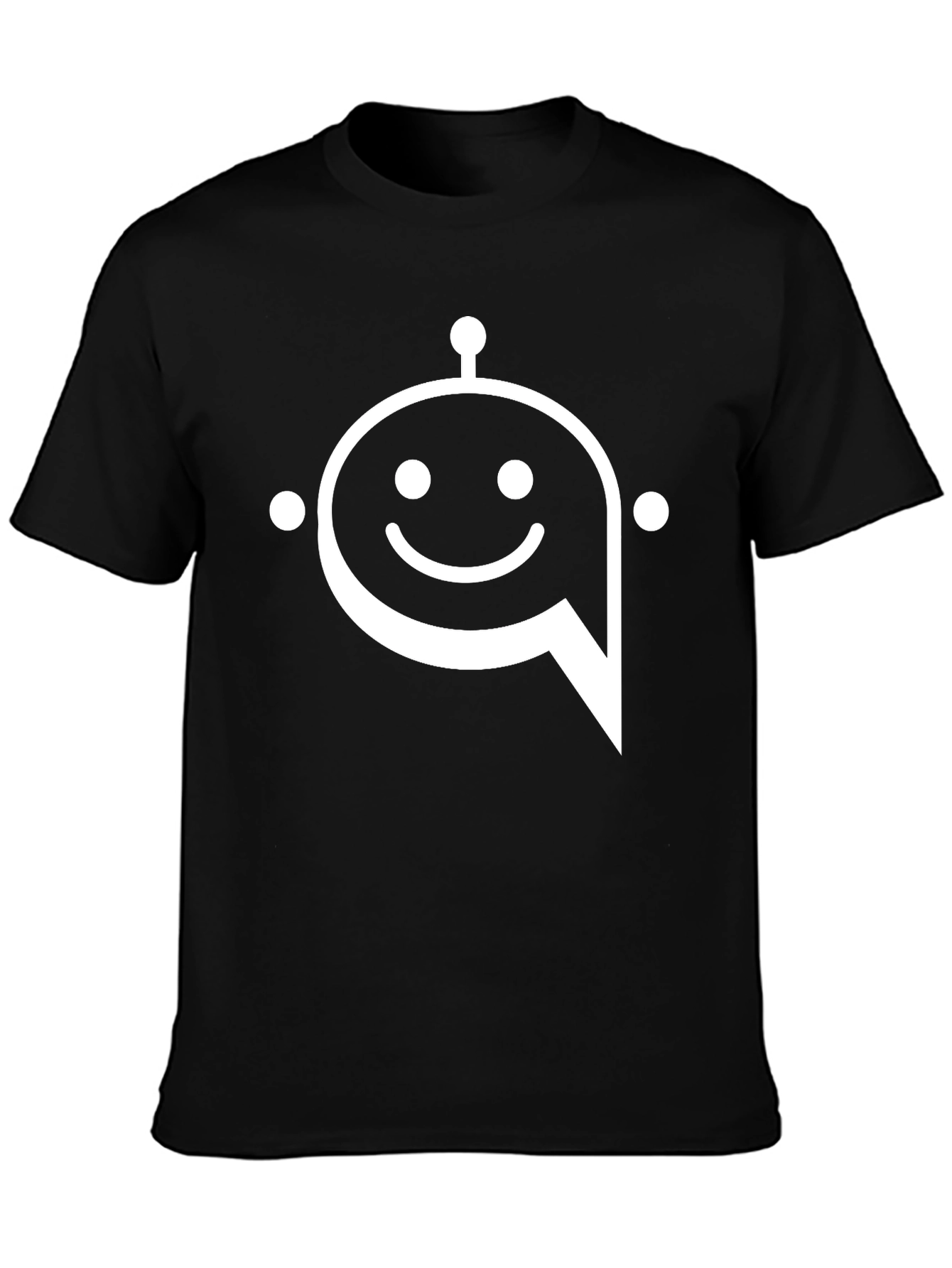 Robot Chat T-Shirt - Black Graphic Tee