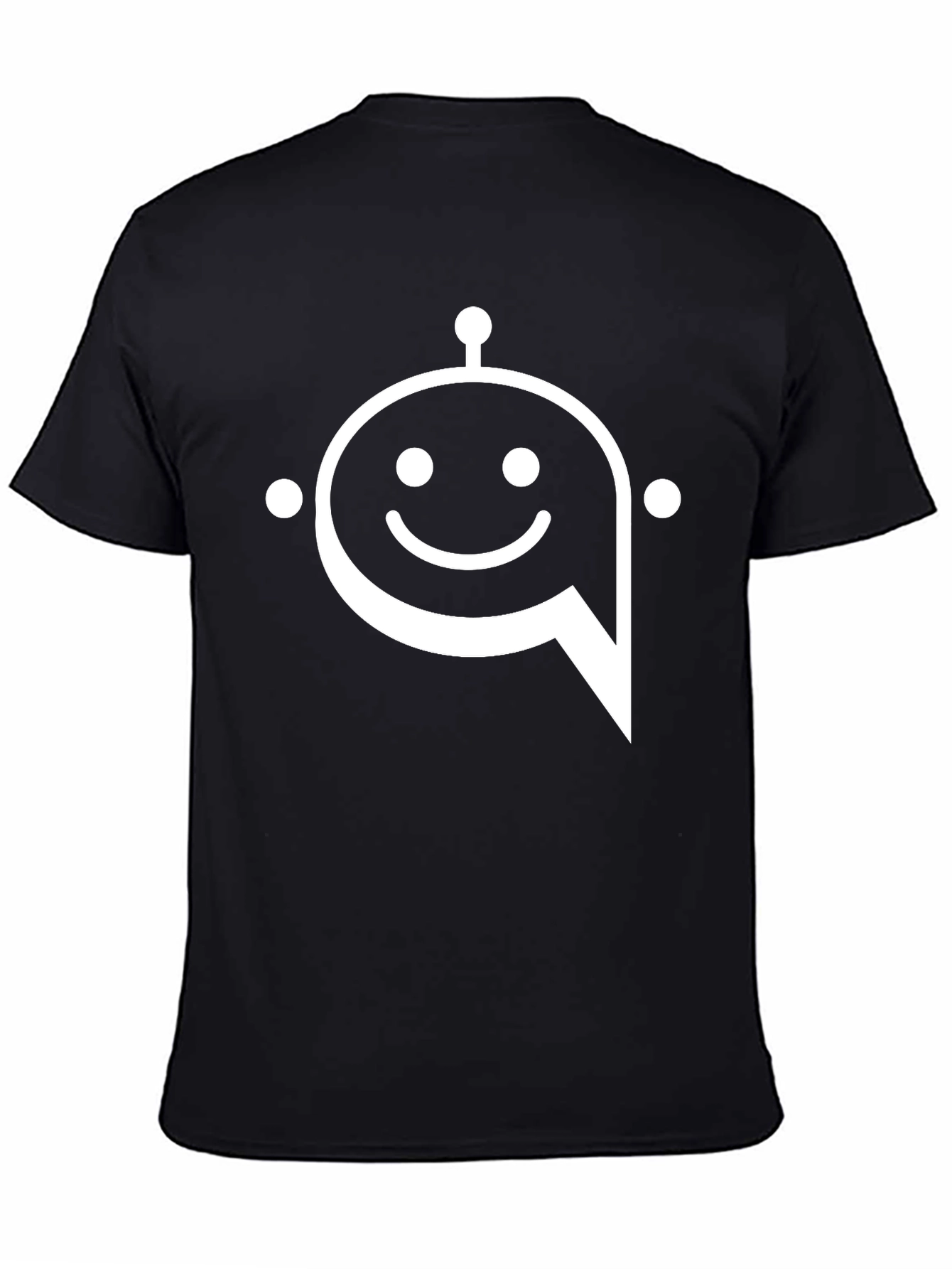 Robot Chat T-Shirt - Black Graphic Tee