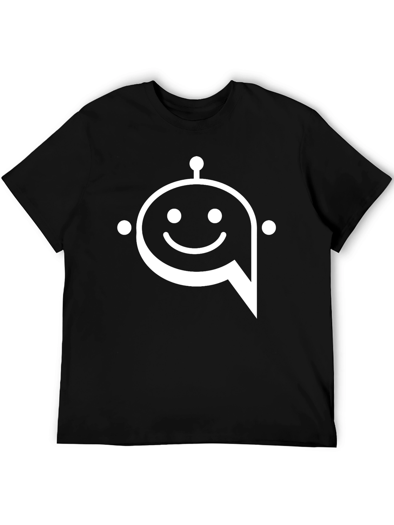 Robot Chat T-Shirt - Black Graphic Tee