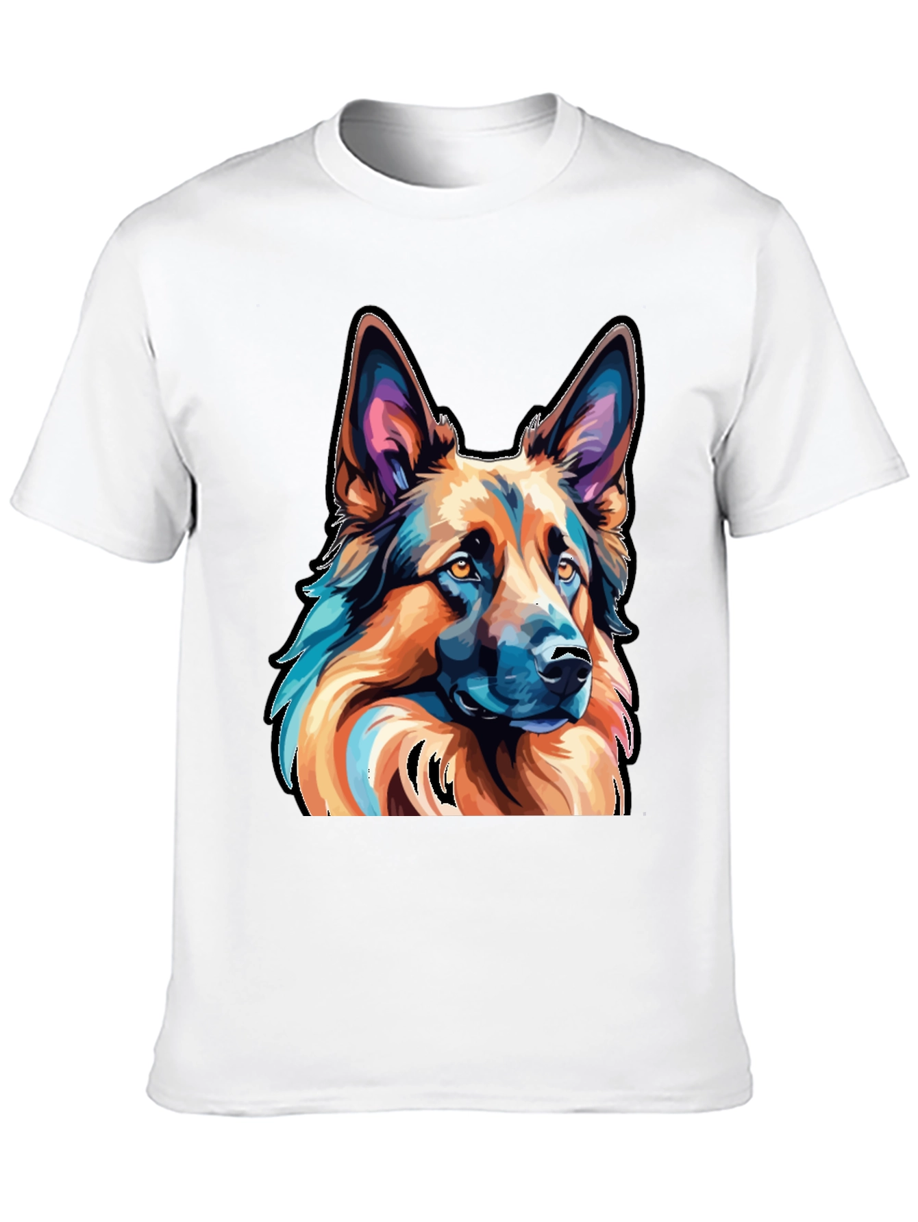 German Shepherd T-Shirt - Artistic Dog Graphic Tee